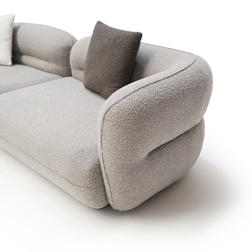 BEACON cotton and linen fabric sofa ISF-2133/1 with plush cushions and modern design in a cozy living room setting.