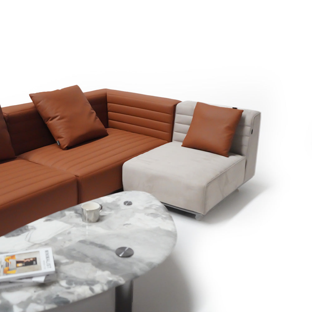 Cotton Lenin sofa inner unit by BEACON, model ISF-2127/1, with beige upholstery and detailed stitching.