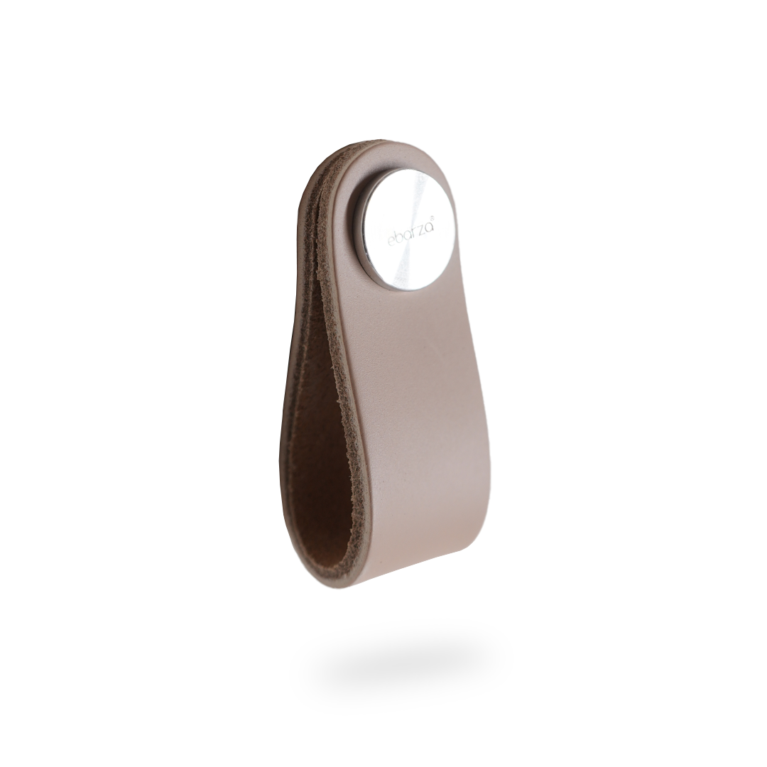 Cowhide Layer & SS Button Knob - 588-Knob-4 -  Door Handles - ebarza Furniture UAE | Shop Modern Furniture in Abu Dhabi & Dubai - مفروشات ايبازرا في الامارات | تسوق اثاث عصري وديكورات مميزة في دبي وابوظبي