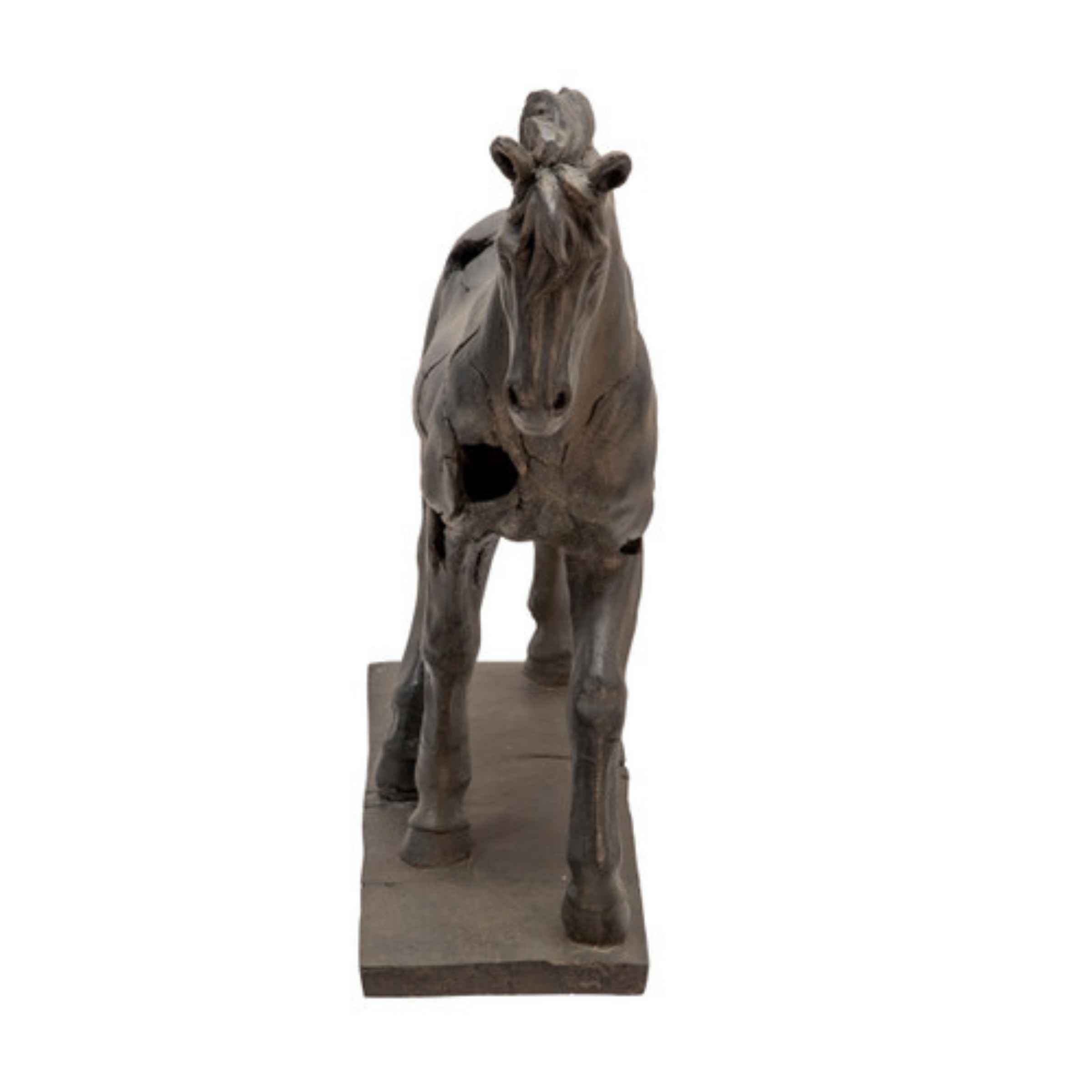 Cracked Horse Sculpture 13622-02 -  Home Decor Figurines | تمثال الحصان المتصدع - ebarza Furniture UAE | Shop Modern Furniture in Abu Dhabi & Dubai - مفروشات ايبازرا في الامارات | تسوق اثاث عصري وديكورات مميزة في دبي وابوظبي