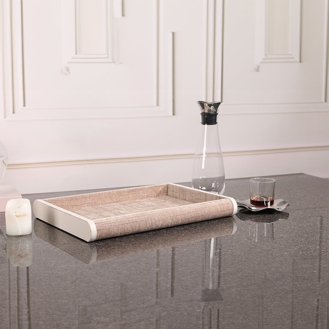 Curved BEACON tray KC3029B with smooth edges and a polished surface, designed for serving or decorative use.
