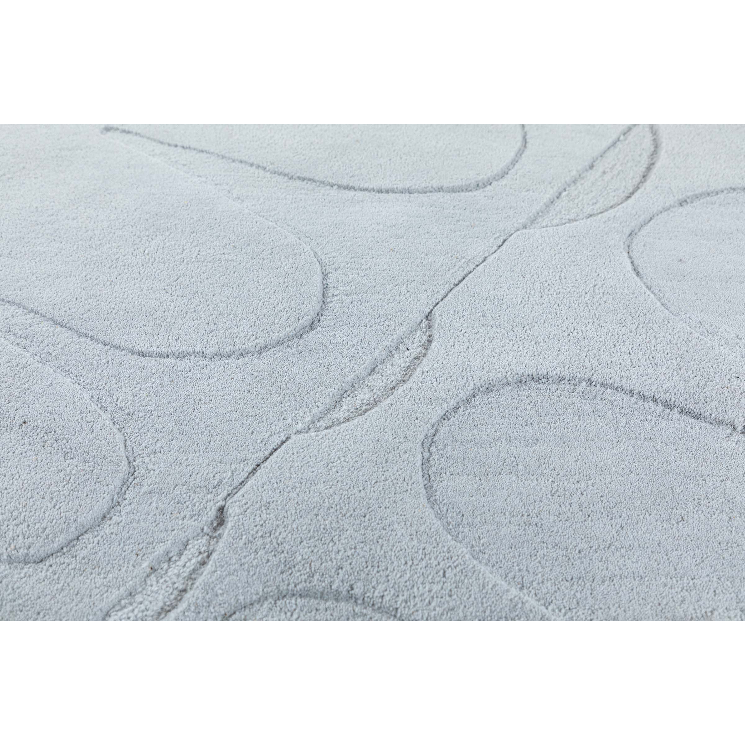 Gray wool rug measuring 350 cm by Javi, featuring a soft texture and stylish design, suitable for modern living spaces.