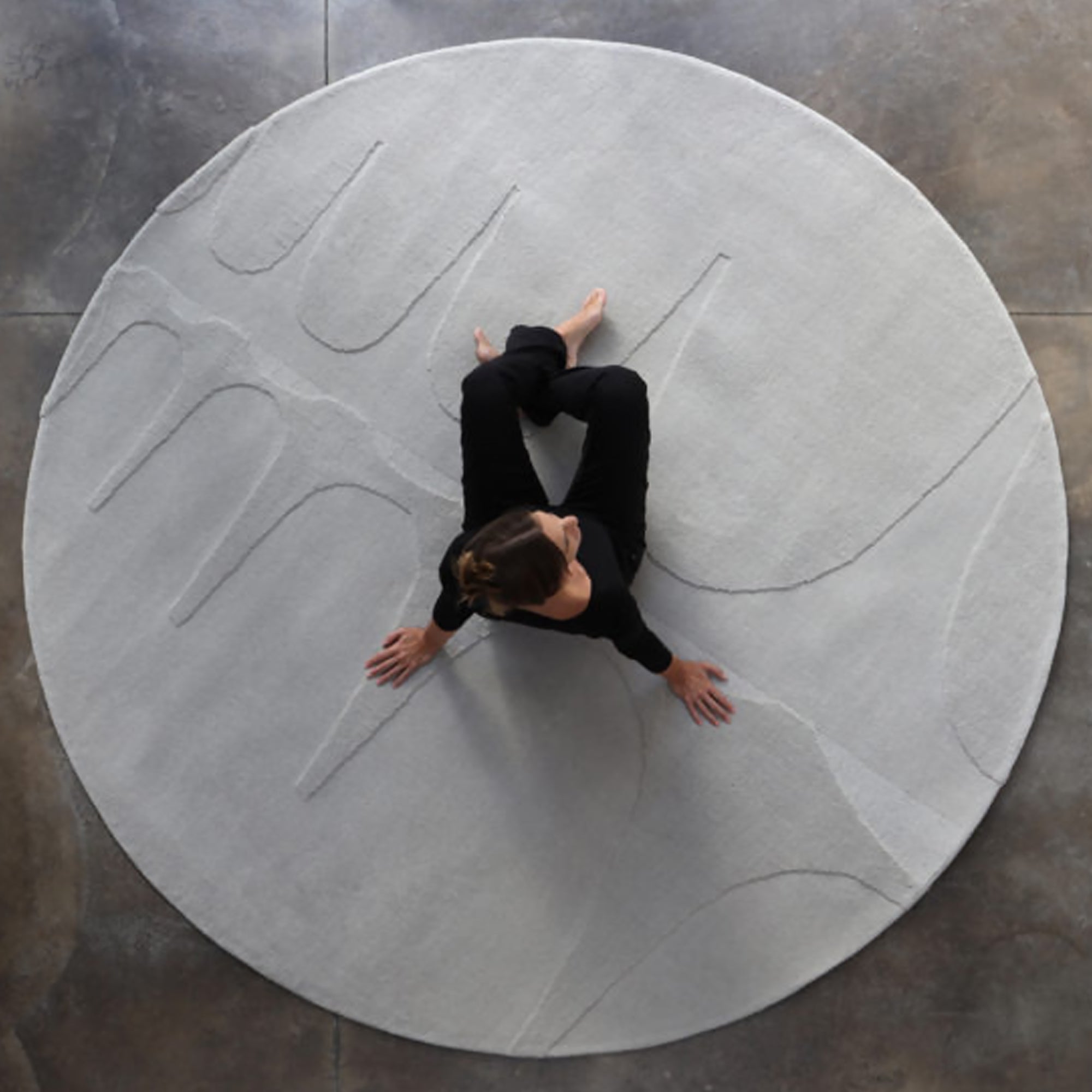 D350 Cm WOOL Gray Rug JH-22741 -  Rugs - ebarza Furniture UAE | Shop Modern Furniture in Abu Dhabi & Dubai - مفروشات ايبازرا في الامارات | تسوق اثاث عصري وديكورات مميزة في دبي وابوظبي