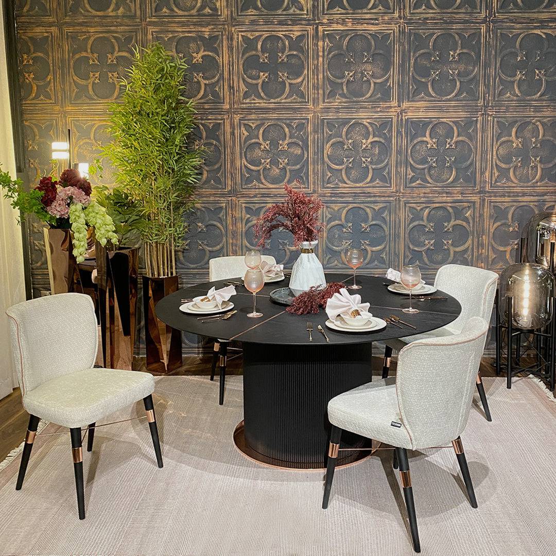 Dali Round Dining Table Dali-D160 -  Dining Tables | طاولة طعام مستديرة دالي - ebarza Furniture UAE | Shop Modern Furniture in Abu Dhabi & Dubai - مفروشات ايبازرا في الامارات | تسوق اثاث عصري وديكورات مميزة في دبي وابوظبي