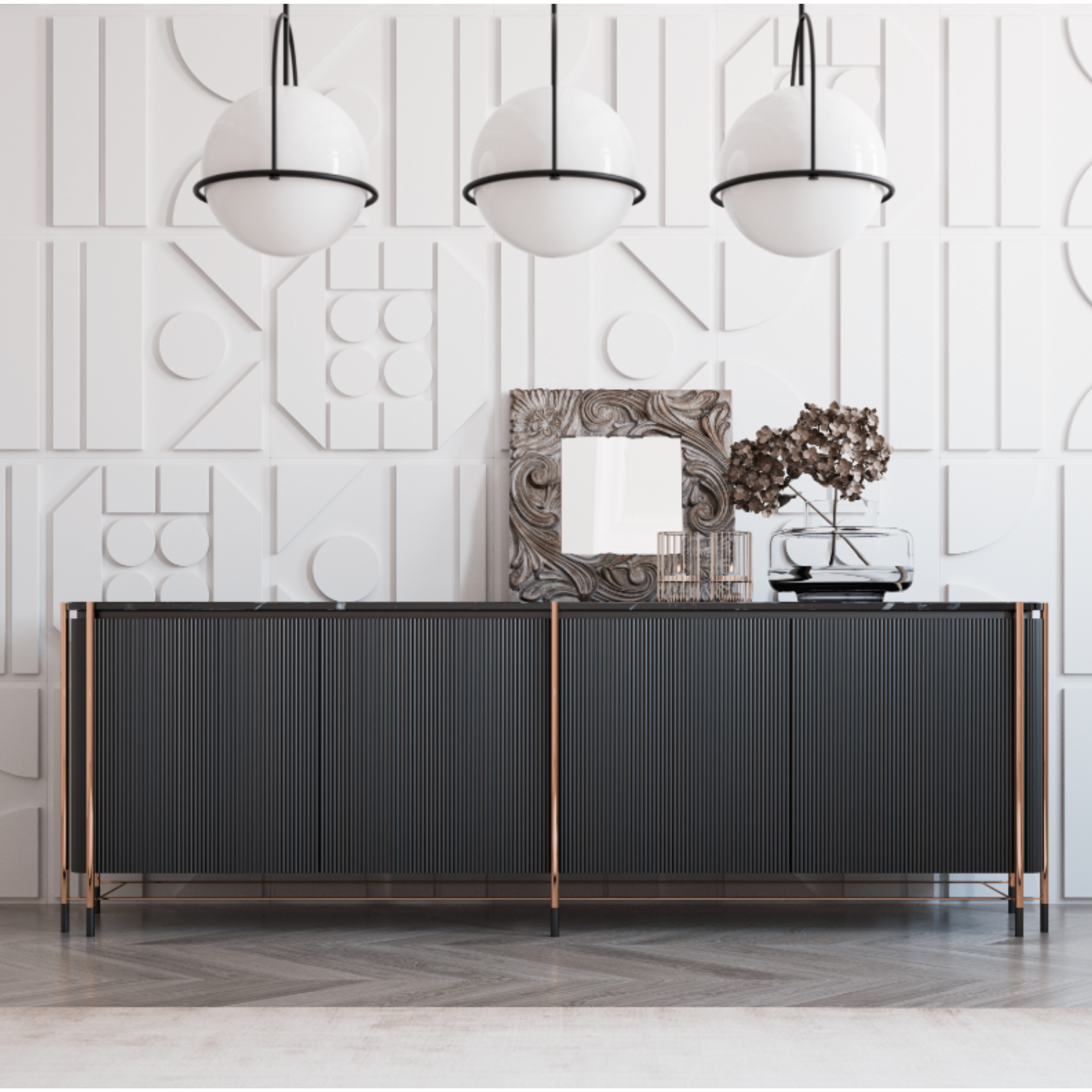 Grey and gold online sideboard