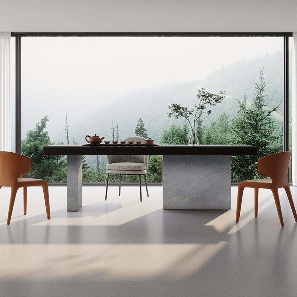 Emperor Table Dark Emperador Rectangular Dining Table JK-W009 | ebarza