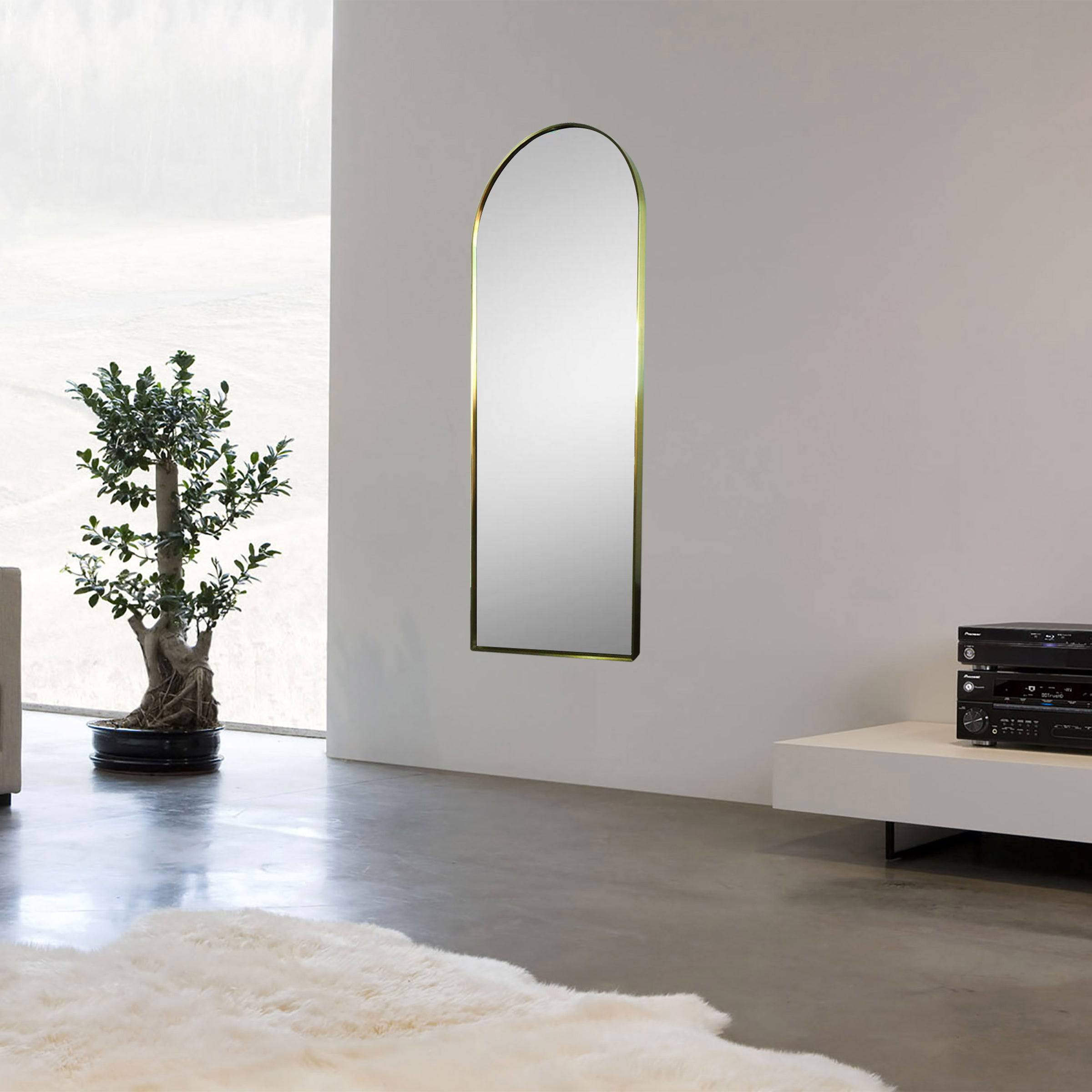 Decorative Mirror Oa-80028-Gold -  Mirrors | مرآة زينة - ebarza Furniture UAE | Shop Modern Furniture in Abu Dhabi & Dubai - مفروشات ايبازرا في الامارات | تسوق اثاث عصري وديكورات مميزة في دبي وابوظبي