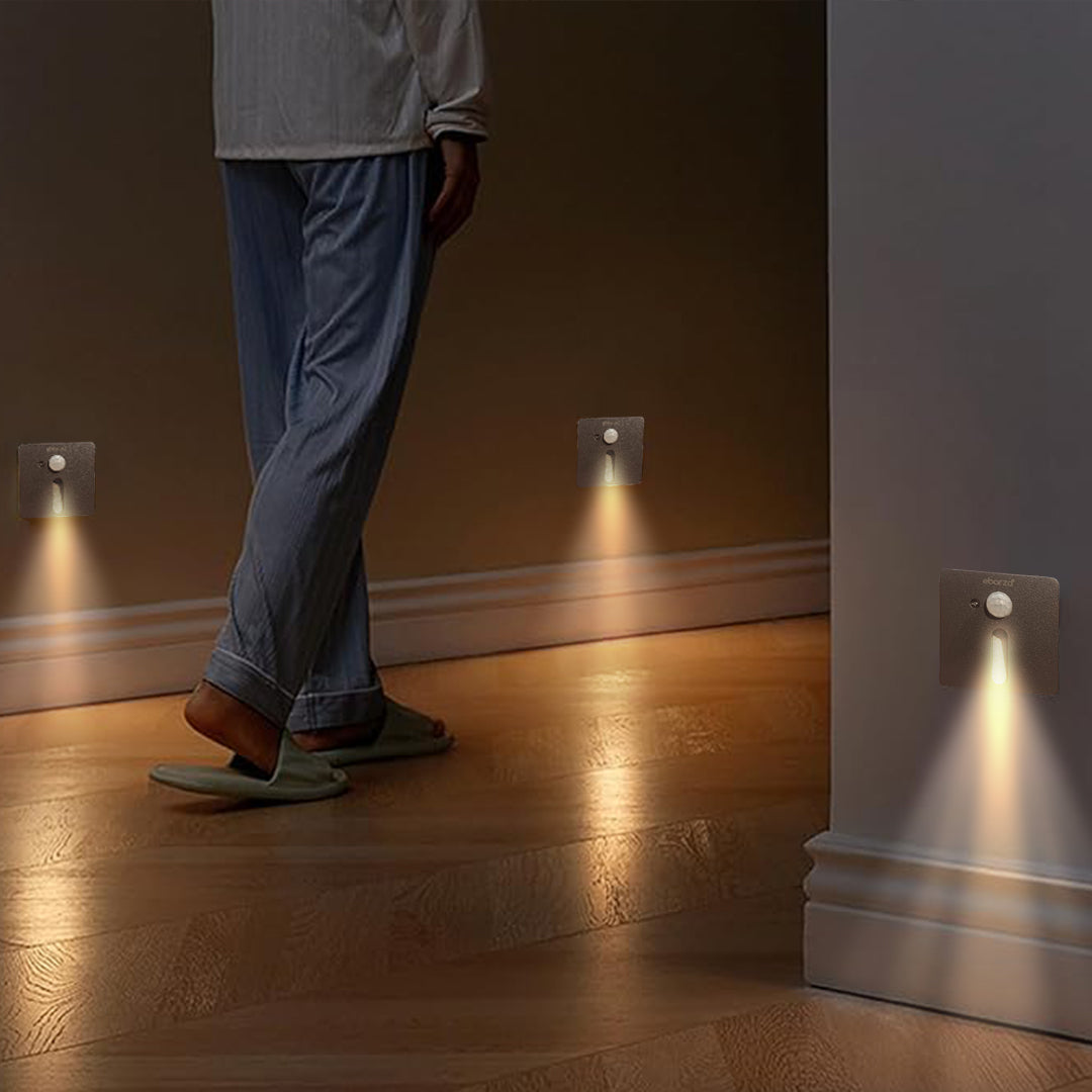 BEACON Decorative Series Step Light with sensor, wall-mounted lamp in sleek design, ideal for outdoor or indoor stairway lighting.