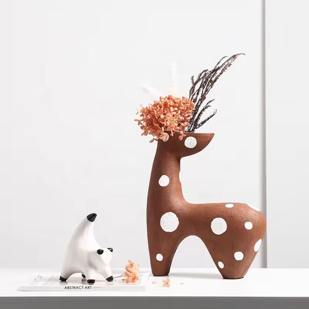 Decorative deer-shaped vase by BEACON, FA-D22124, featuring a sleek design ideal for floral arrangements or home decor.