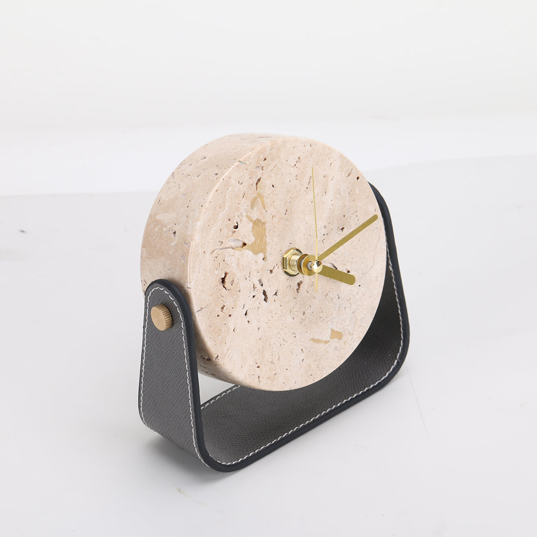 BEACON KQ3002B desktop clock with analog display and sleek design, placed on a desk with a modern office background.