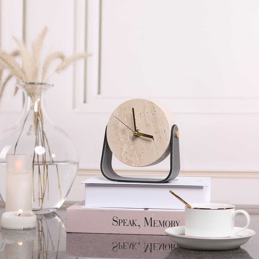 BEACON KQ3002B desktop clock with digital display and sleek design, perfect for office or home decor.