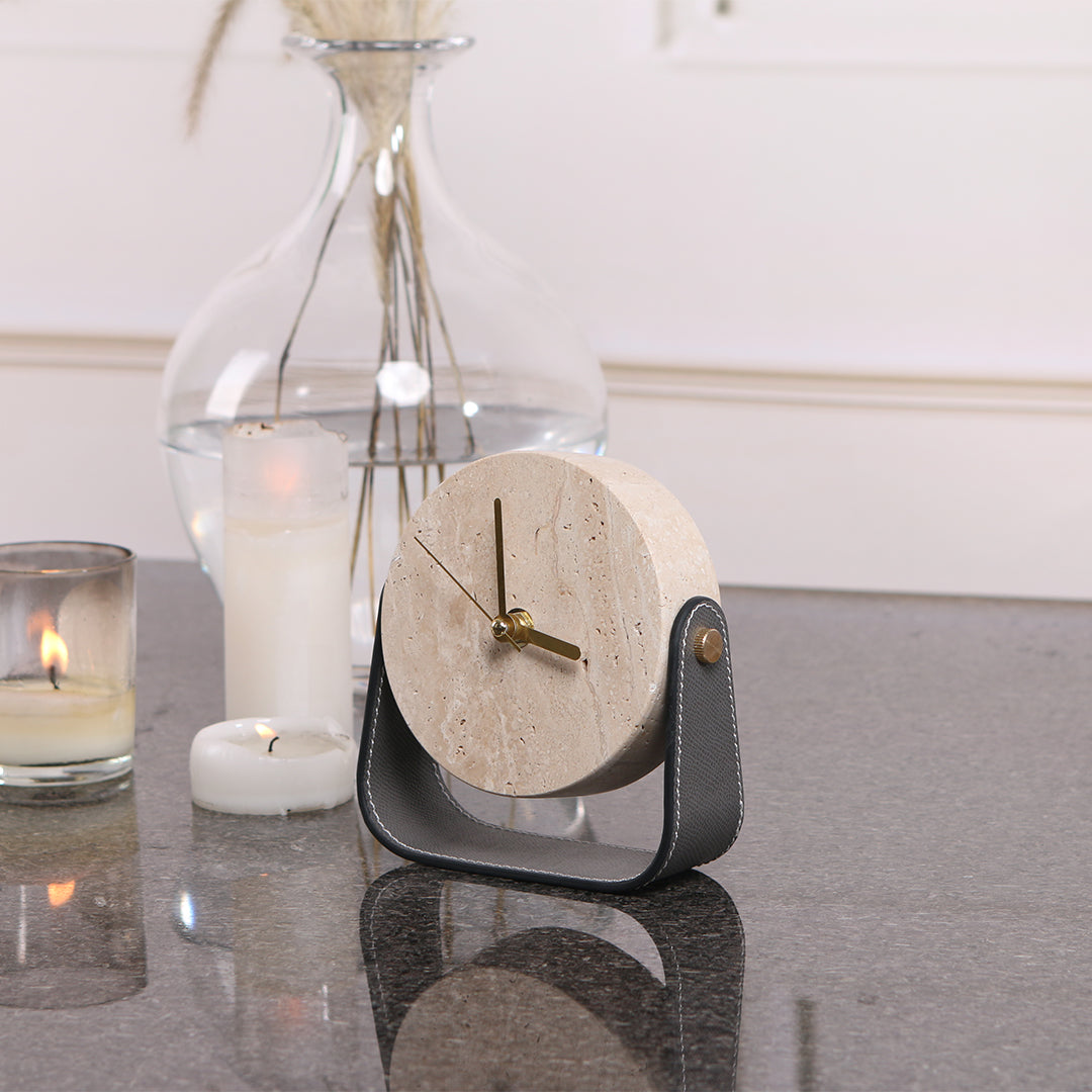 BEACON desktop clock KQ3002B with digital display, sleek black finish, and modern design for home or office use.