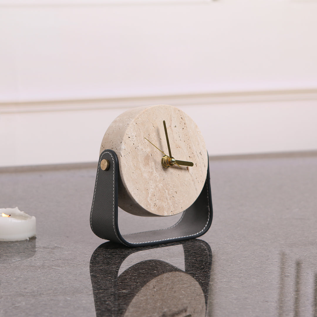 BEACON KQ3002B desktop clock with digital display, black frame, and modern design for home or office use.
