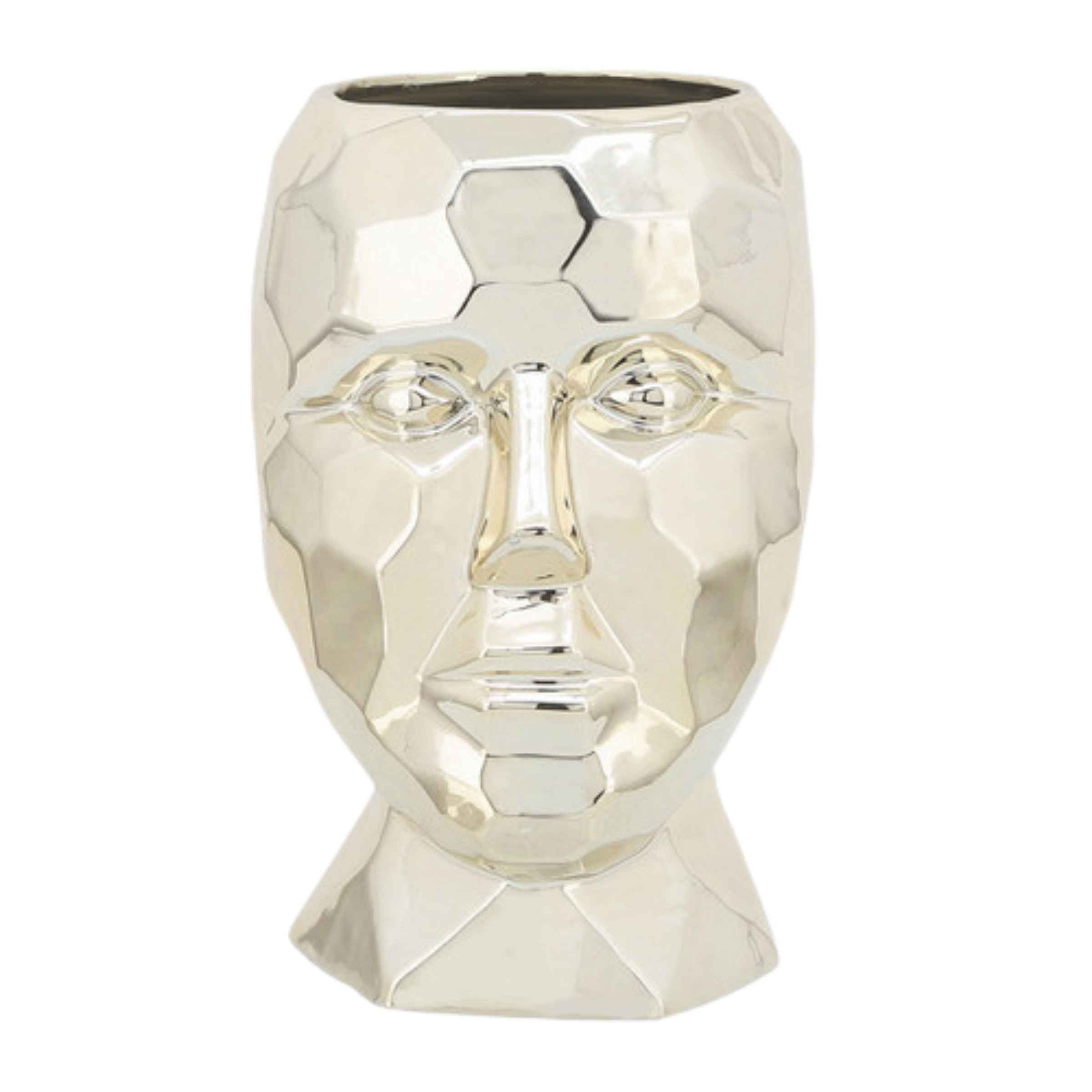 Diamond Face Porcelain Vase 15 Cm - Gold 16712-02 -  Vases | مزهرية بورسلين الماس 15 سم - ذهبي - ebarza Furniture UAE | Shop Modern Furniture in Abu Dhabi & Dubai - مفروشات ايبازرا في الامارات | تسوق اثاث عصري وديكورات مميزة في دبي وابوظبي