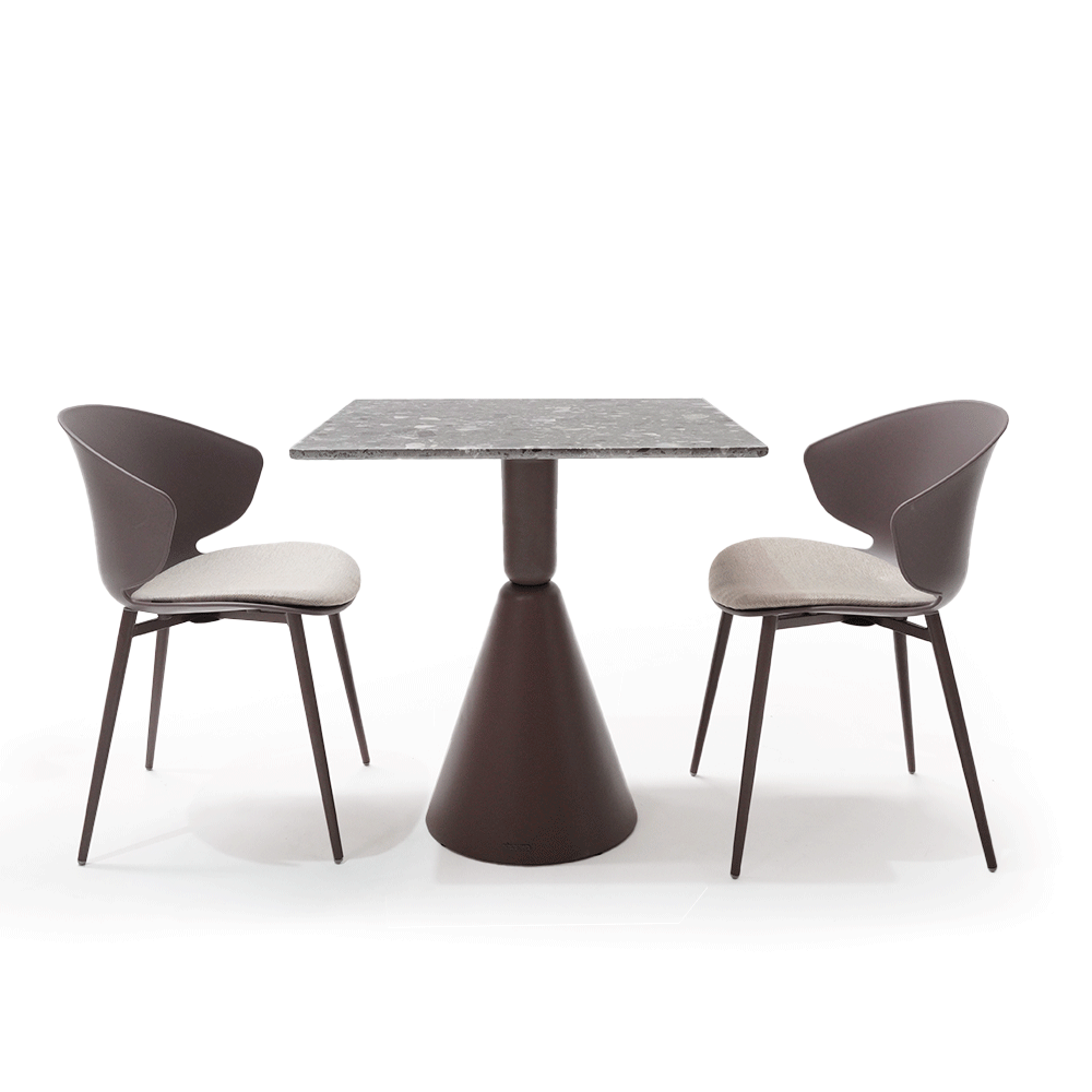 BEACON 90Chair Coffee dining chair with modern design, wooden legs and cushioned seat, ideal for dining rooms