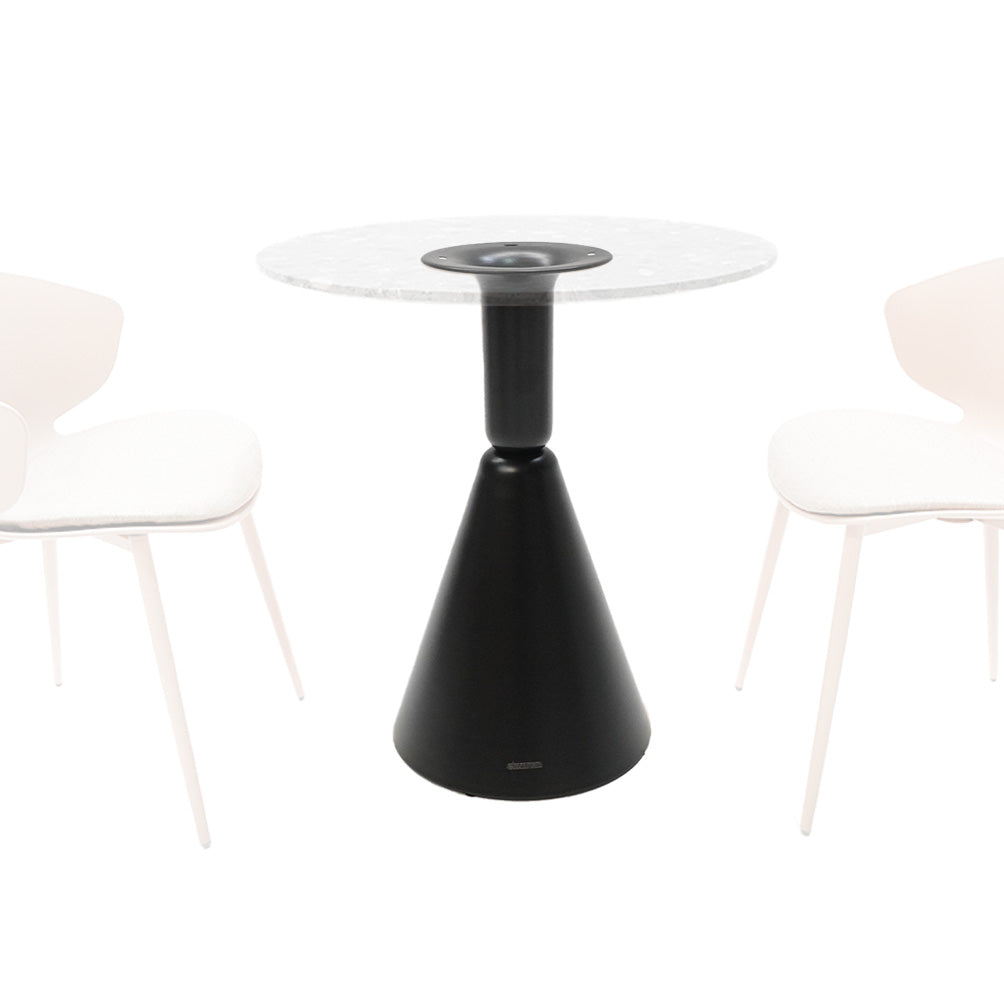 Black BEACON 72cm dining table base 40BTB with sturdy metal construction for supporting dining tables.