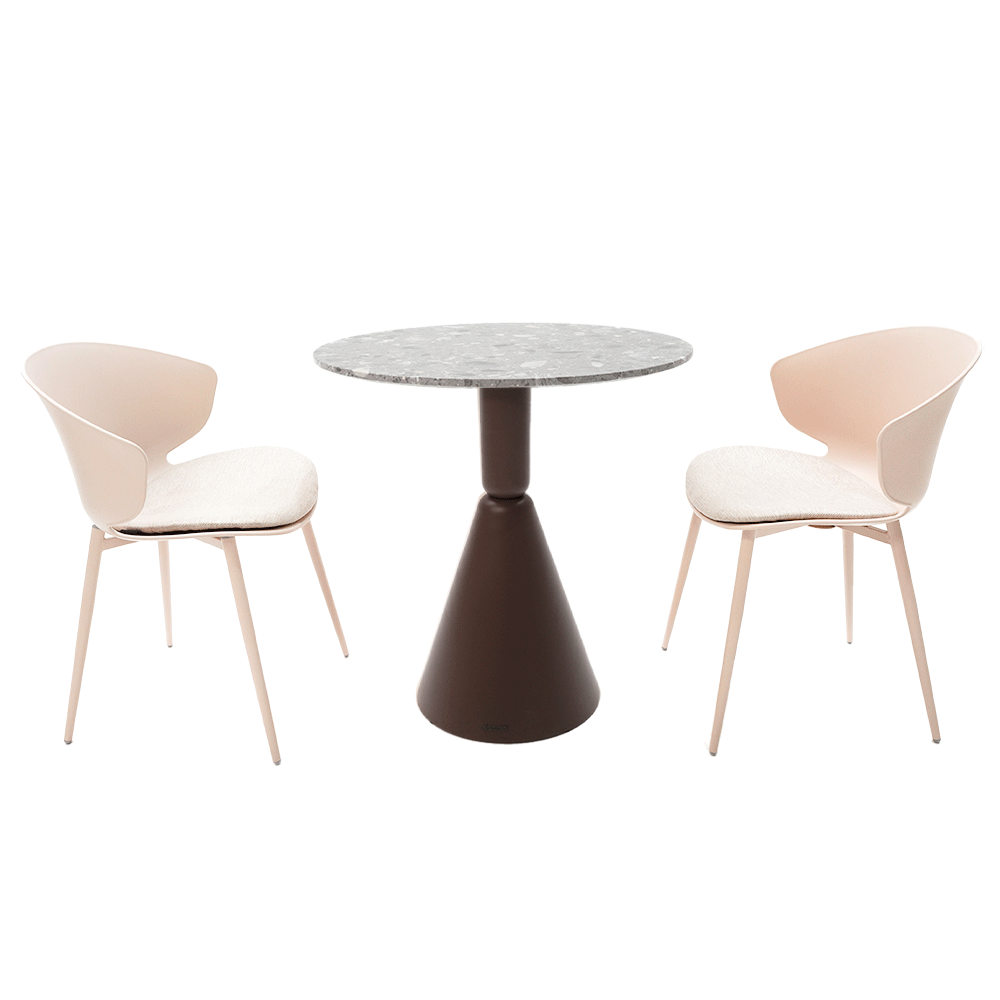 BEACON 72cm coffee table base, sturdy metal construction, designed for supporting a matching tabletop in modern dining spaces.