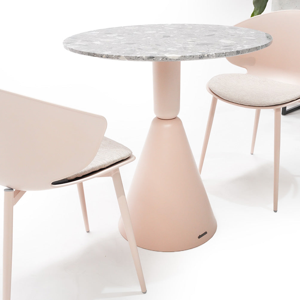 Pink BEACON 72cm dining table base, model 40BTB-Pink, sturdy metal support for modern dining tables.