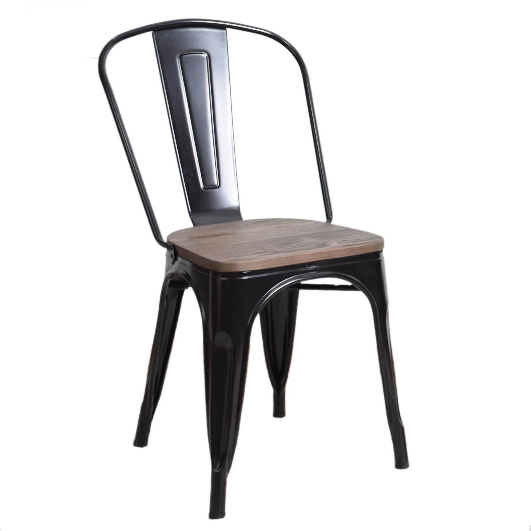 Dinning Chair With Solid Wood Seat  Mc-001K-Bw -  Chairs | كرسي طعام بمقعد خشبي صلب - ebarza Furniture UAE | Shop Modern Furniture in Abu Dhabi & Dubai - مفروشات ايبازرا في الامارات | تسوق اثاث عصري وديكورات مميزة في دبي وابوظبي