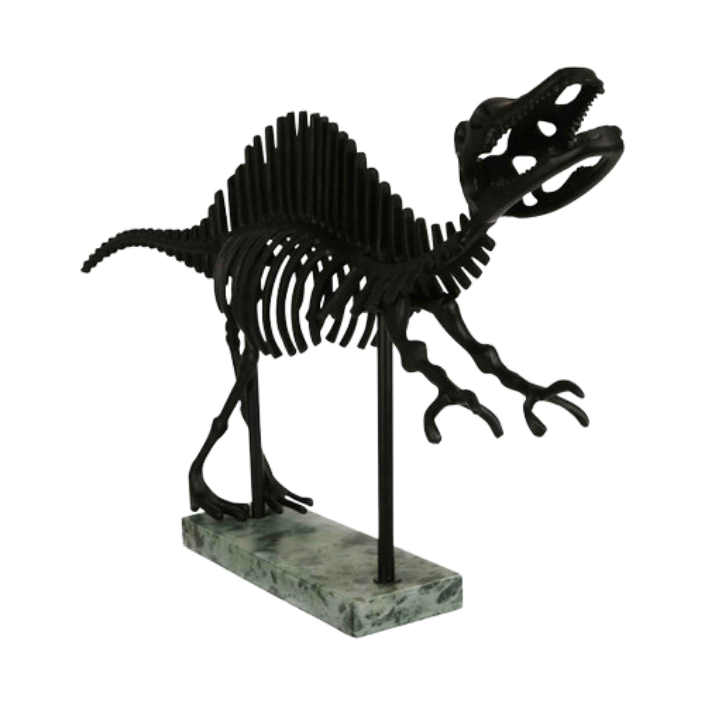 Dinosaur Metal Table Decor 78 Cm - Black 15287 -  Home Decor Figurines | ديكور طاولة معدنية ديناصور 78 سم - اسود - ebarza Furniture UAE | Shop Modern Furniture in Abu Dhabi & Dubai - مفروشات ايبازرا في الامارات | تسوق اثاث عصري وديكورات مميزة في دبي وابوظبي