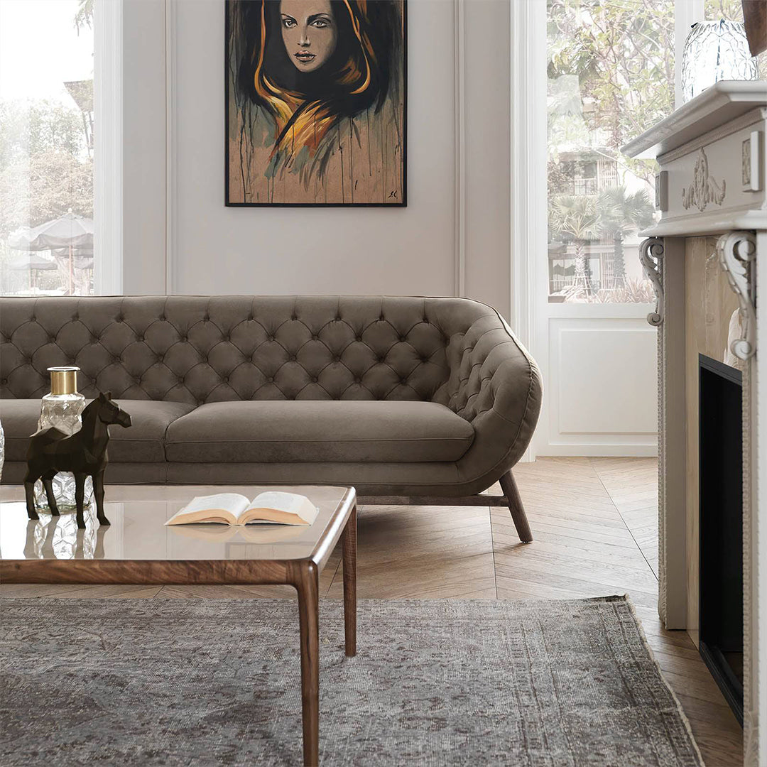 Display of HOMAGE KOLTUK 2+1 Icon sofa set with modern design, featuring two armchairs and a central sofa in a living room setting.