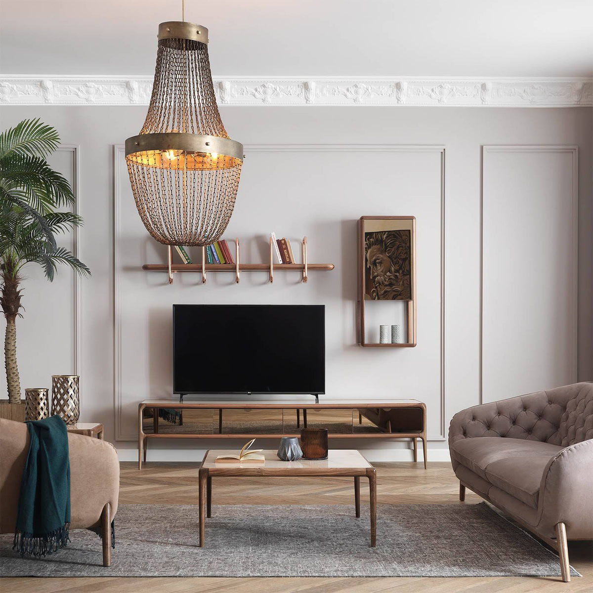 Display of HOMAGE KOLTUK 2+1 Icon sofa set with modern design, featuring two armchairs and a central sofa in a stylish living room setup.
