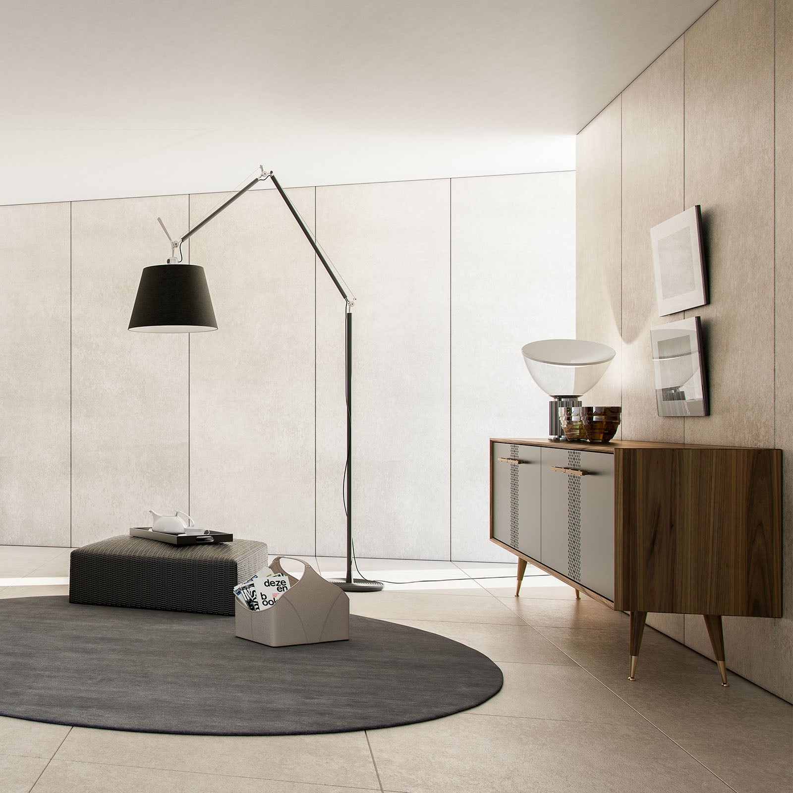 Display image of the Alvin Sideboard by Nills Furniture Design, featuring a sleek wooden console with storage drawers.