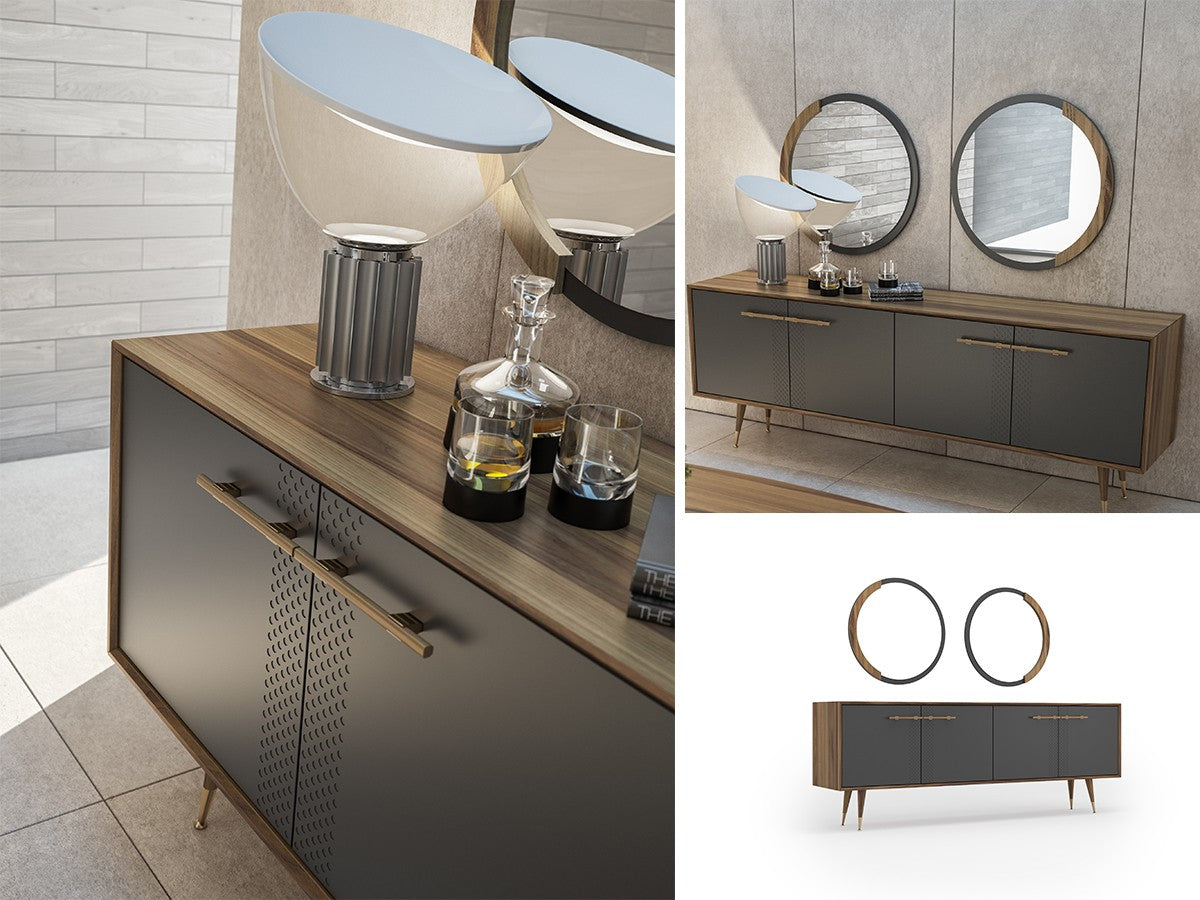 Display image of Alvin sideboard or console by Nills Furniture Design, featuring sleek wooden storage with modern style.