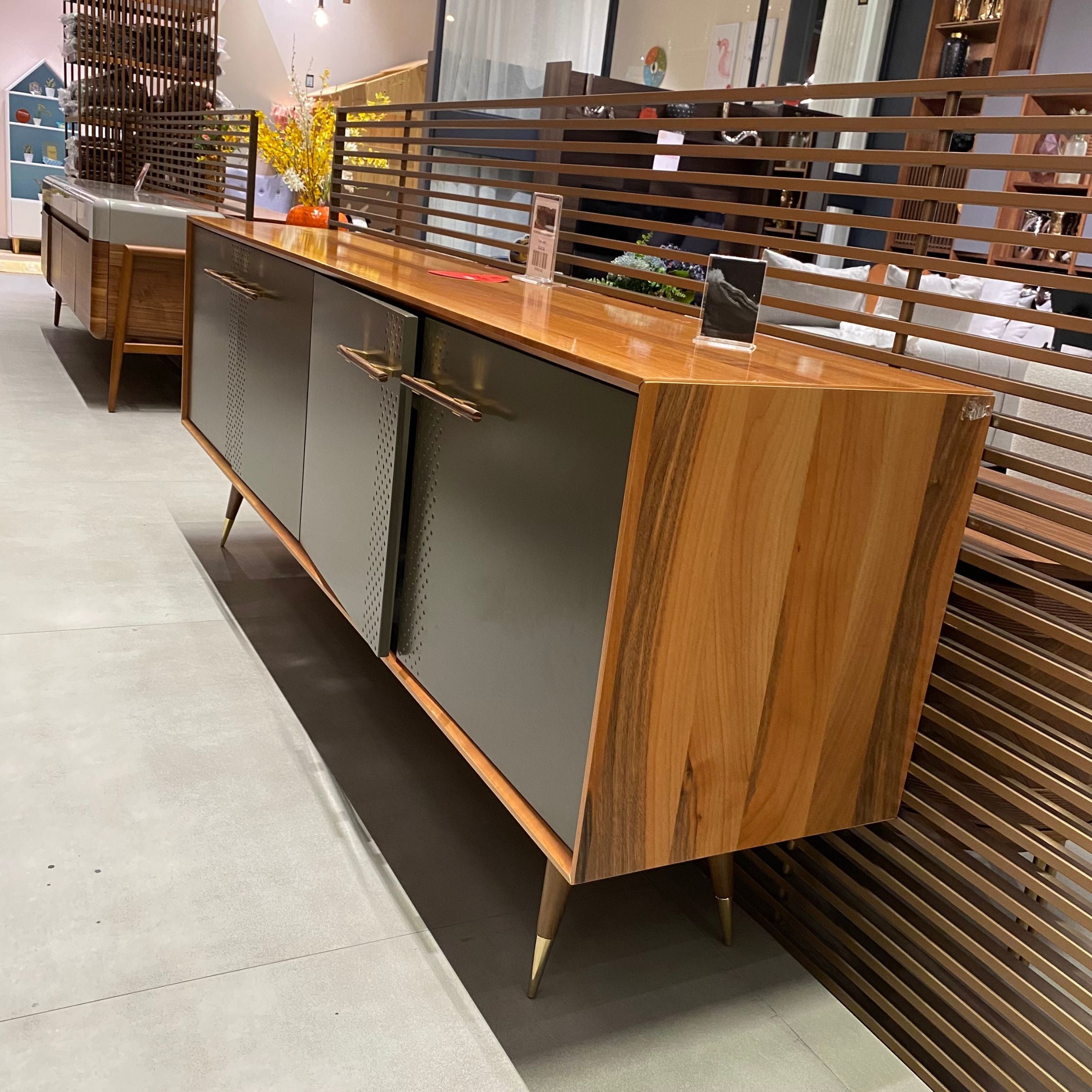 Nills Furniture Design Alvin Sideboard or Console in Nakheel finish, sleek modern storage piece with clean lines and tabletop surface.