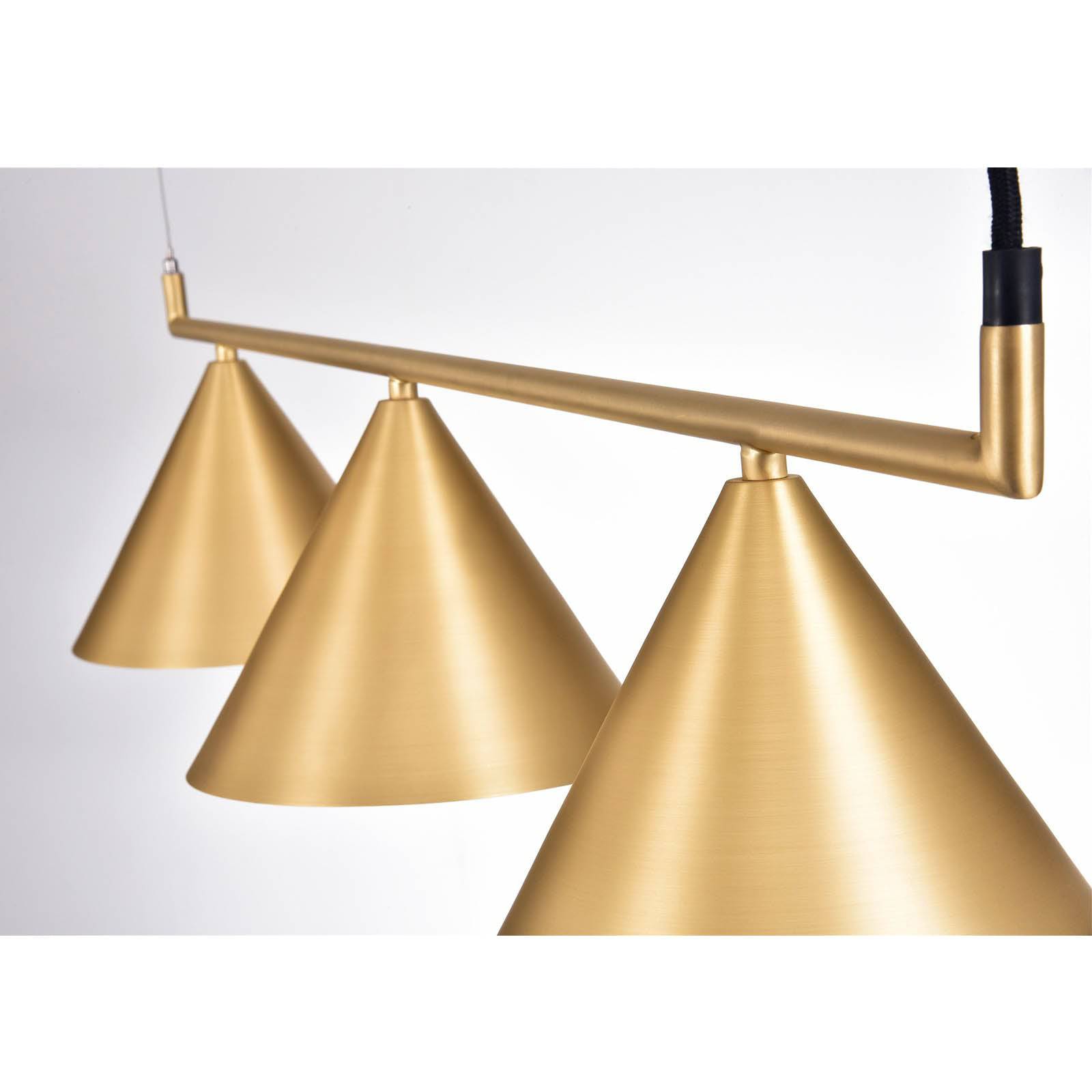 Display image of the Andria 3 Heads Pendant Lamp by Beacon, showcasing its modern design and three hanging light fixtures.