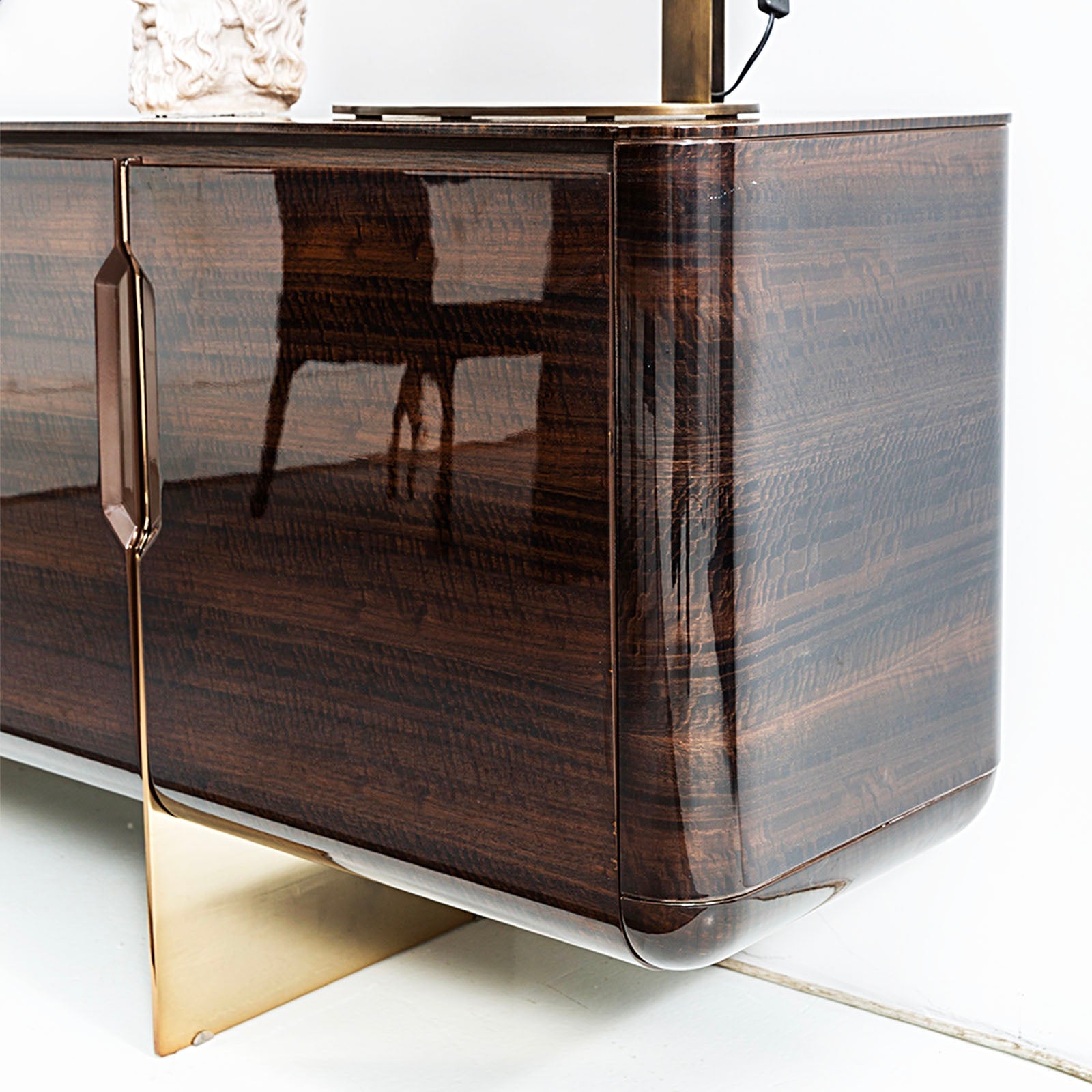 Saloni Arpage sideboard with sleek wooden finish and modern design, featuring multiple storage compartments.