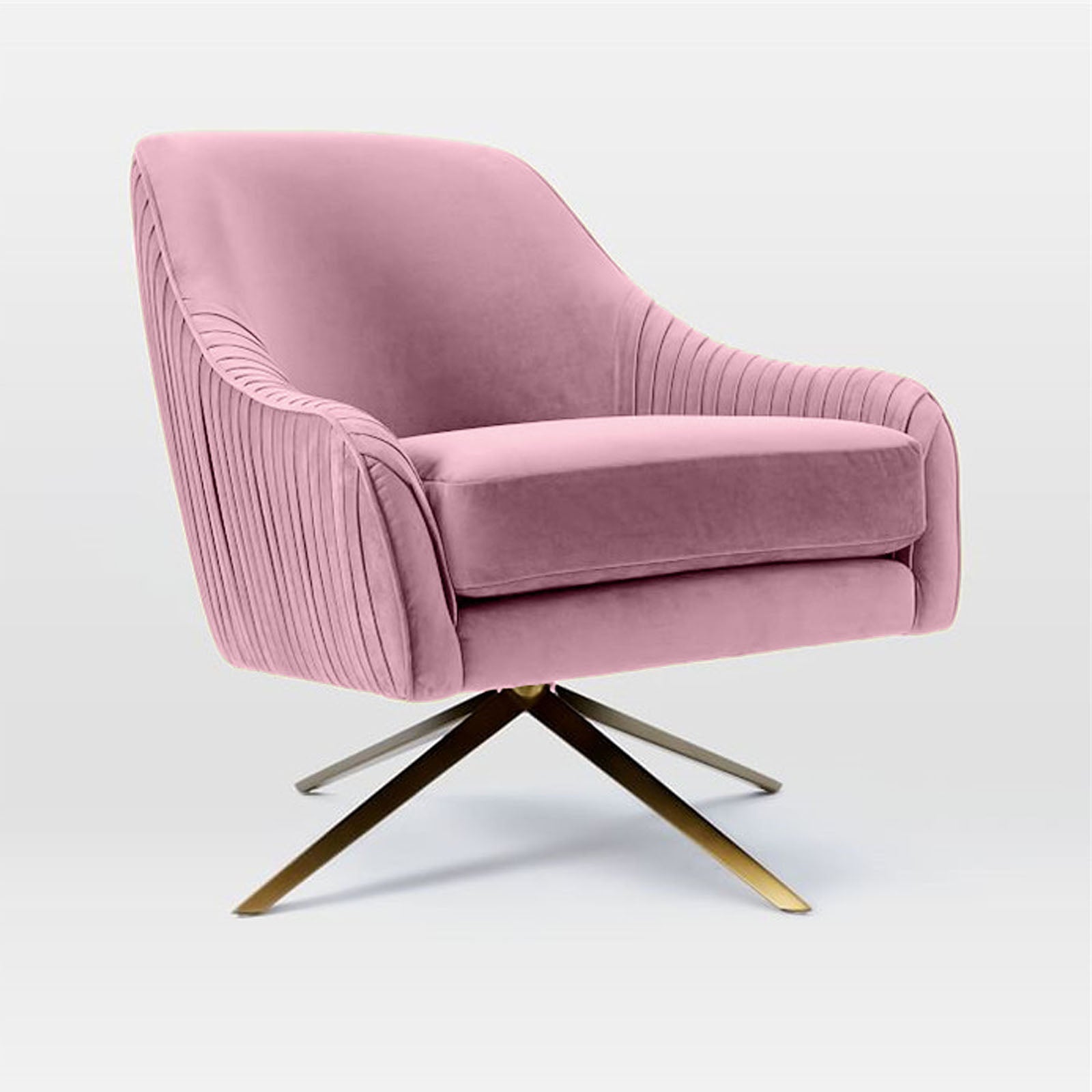 Bergen lounge chair by Beacon, displayed with modern design, featuring a plush seat and sleek wooden legs.
