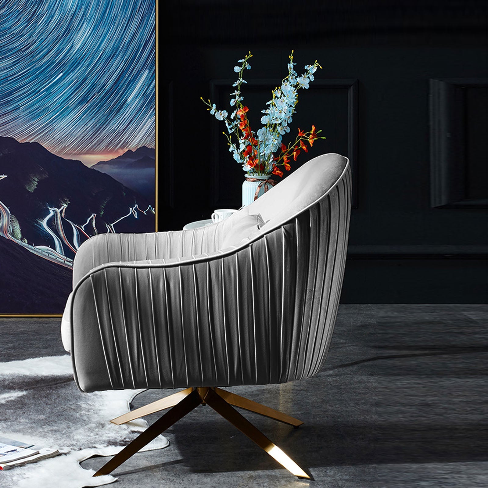 Bergen lounge chair display item by Beacon, with plush upholstery and modern design, shown in a neutral fabric.