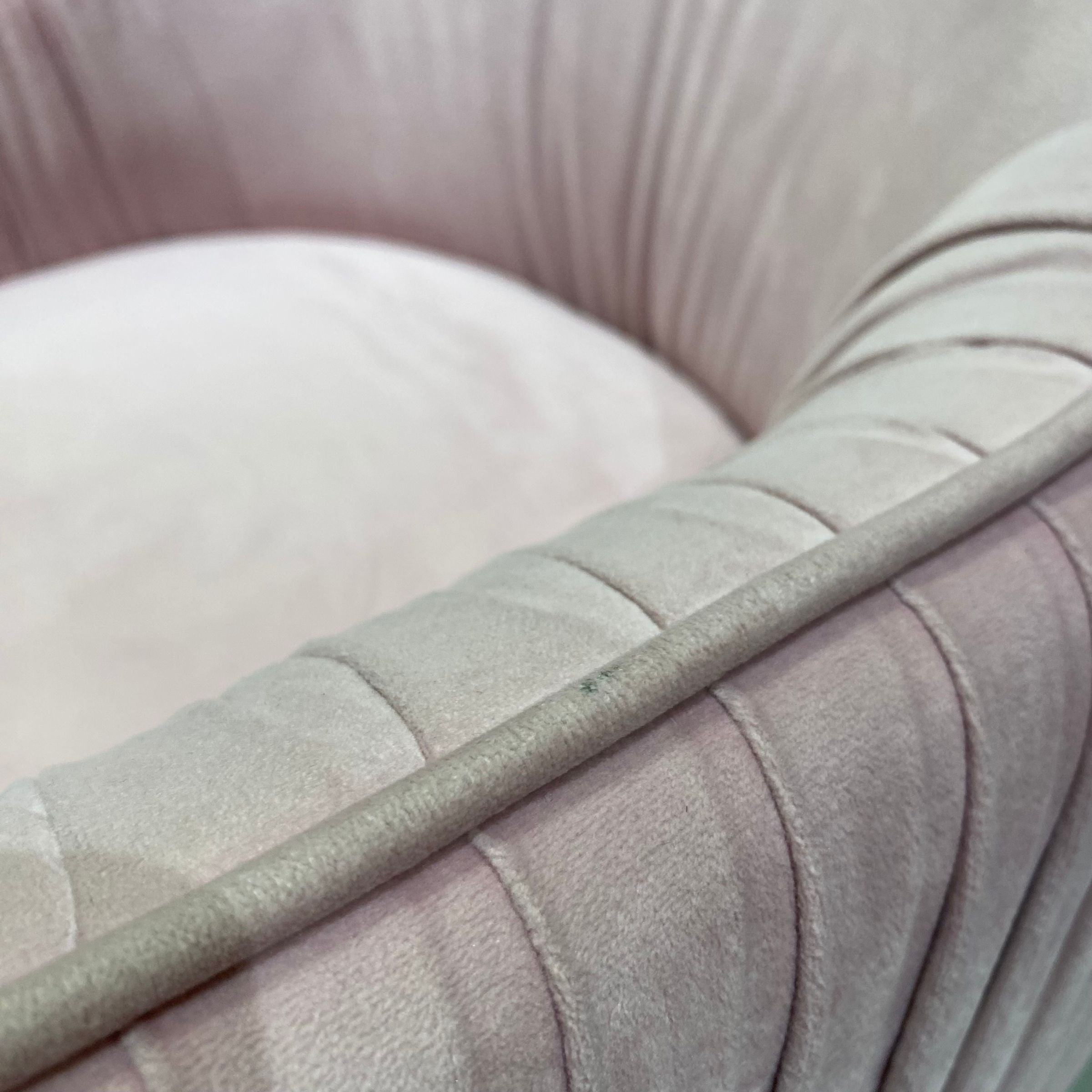 Display item Bergen Lounge Chair by Beacon, featuring a modern design in Nakheel fabric, shown as a showroom display piece.
