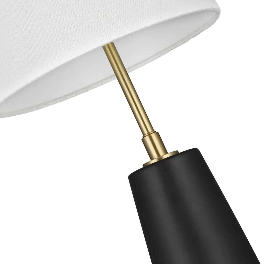 Black BEACON Floor Lamp CY-LTD-1008-B with sleek modern design, standing tall with a slim profile and adjustable arm.