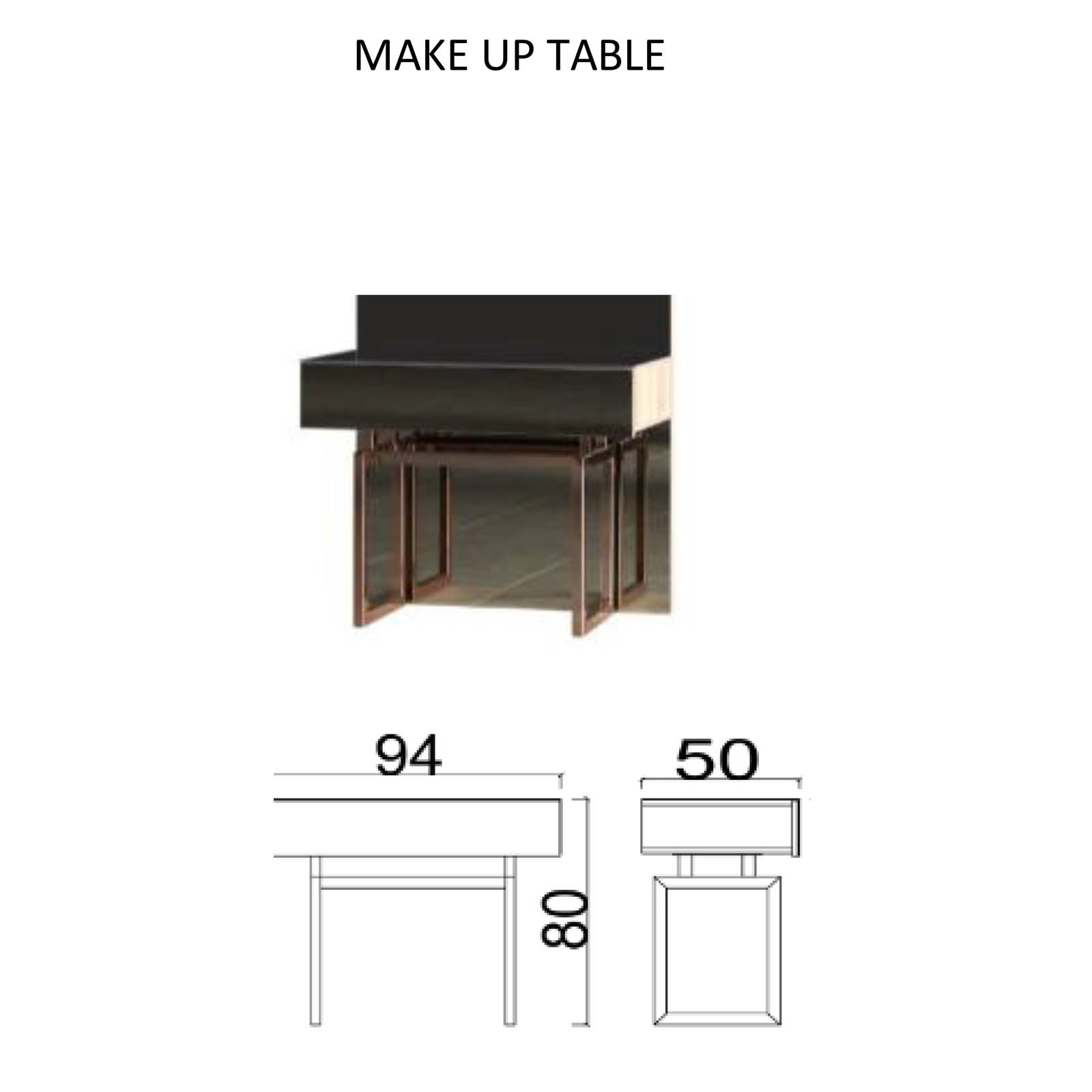 Display item - Block Make-Up  Module  Blockmake-Up(Penny Table)Nakheel -  DISPLAY ITEM - ebarza Furniture UAE | Shop Modern Furniture in Abu Dhabi & Dubai - مفروشات ايبازرا في الامارات | تسوق اثاث عصري وديكورات مميزة في دبي وابوظبي