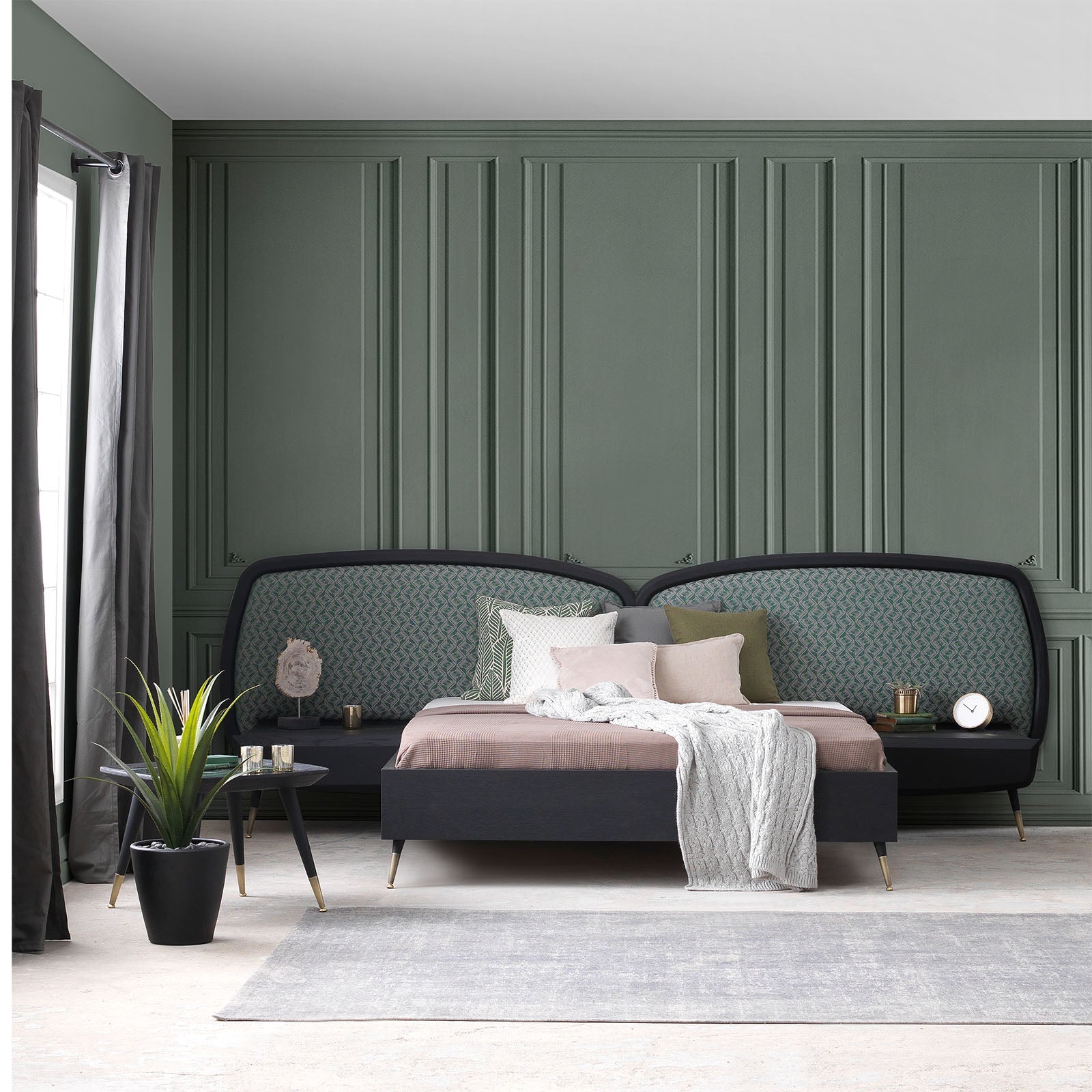 Display Item Bug Bedstead + 2 Nightstand Tables  Bug-Bed-Nkaheel -  DISPLAY ITEM - ebarza Furniture UAE | Shop Modern Furniture in Abu Dhabi & Dubai - مفروشات ايبازرا في الامارات | تسوق اثاث عصري وديكورات مميزة في دبي وابوظبي