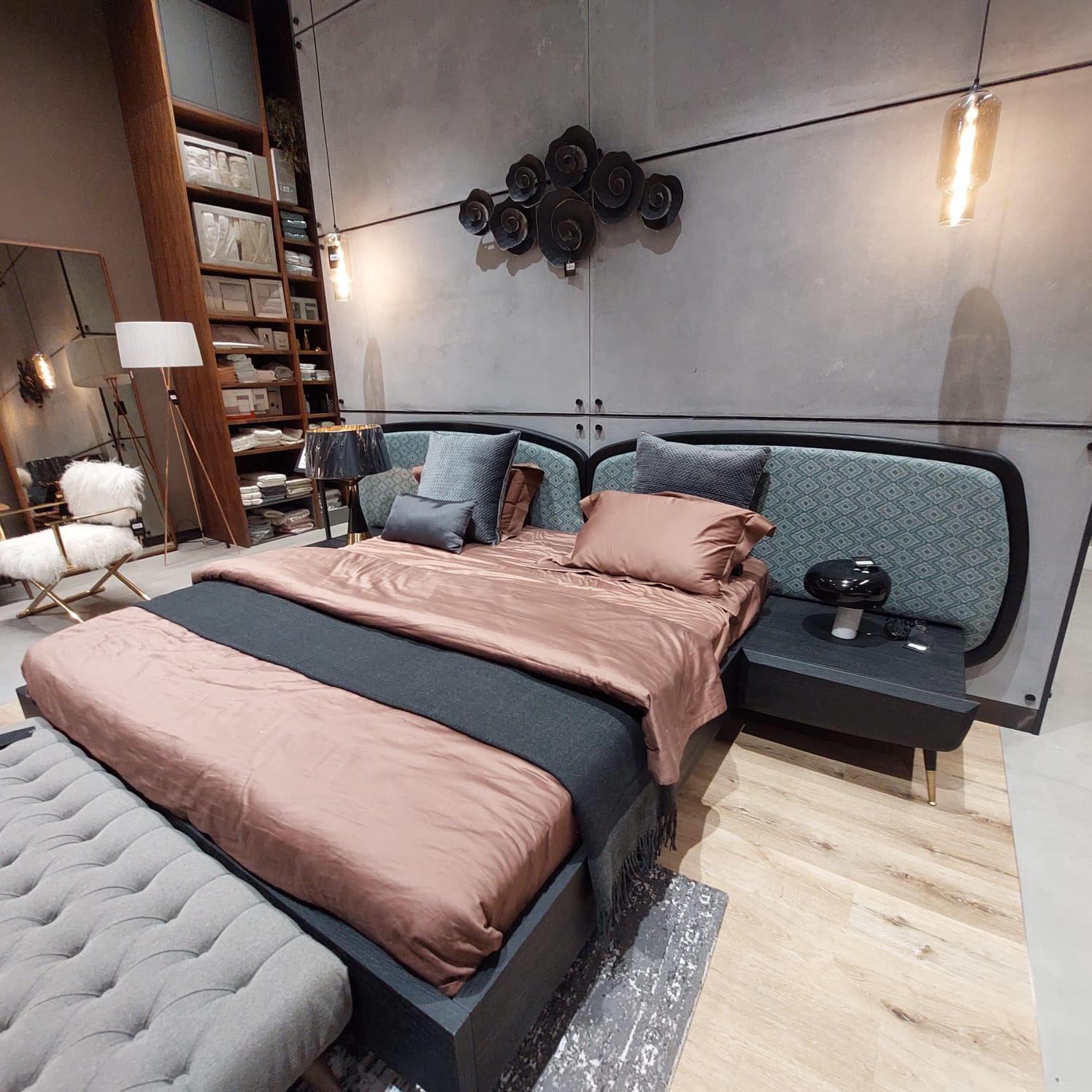 Display Item Bug Bedstead + 2 Nightstand Tables  Bug-Bed-Nkaheel -  DISPLAY ITEM - ebarza Furniture UAE | Shop Modern Furniture in Abu Dhabi & Dubai - مفروشات ايبازرا في الامارات | تسوق اثاث عصري وديكورات مميزة في دبي وابوظبي