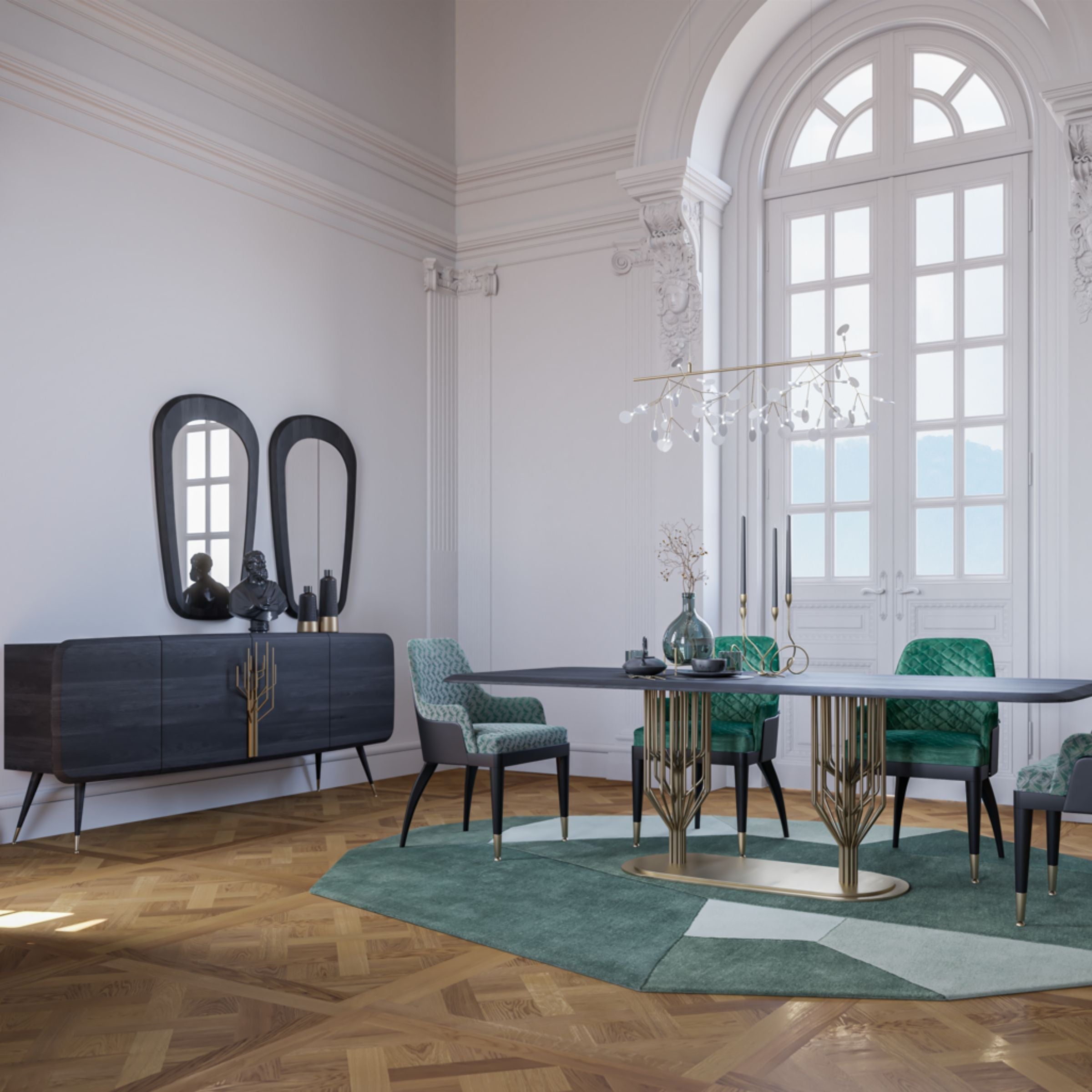 Display image of LODA Furniture Bug-240 Nakheel dining table, showcasing its modern wooden design and sturdy construction.