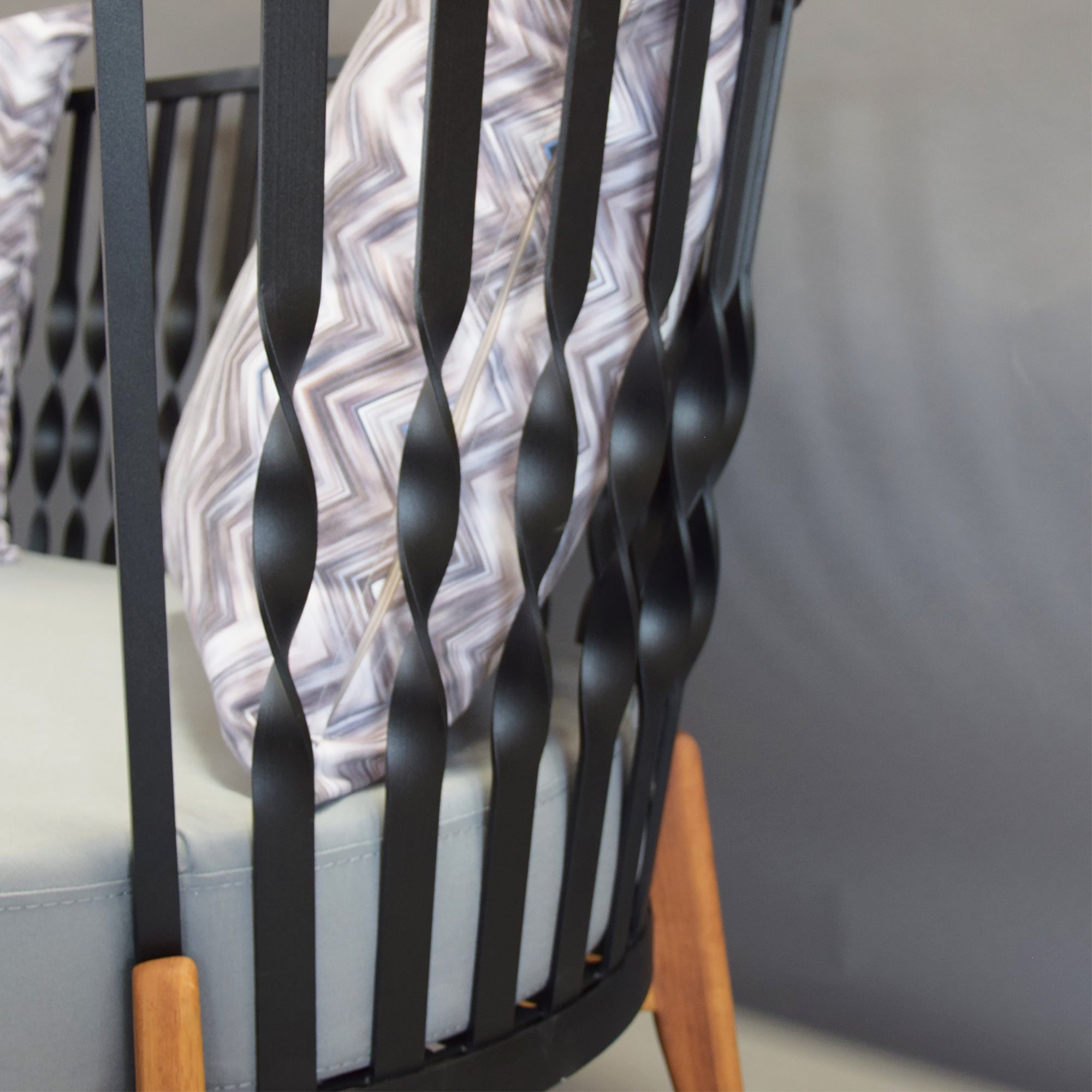 Sancrea Captiva outdoor armchair display item with woven rattan-style frame and comfortable cushion for patio or garden use.