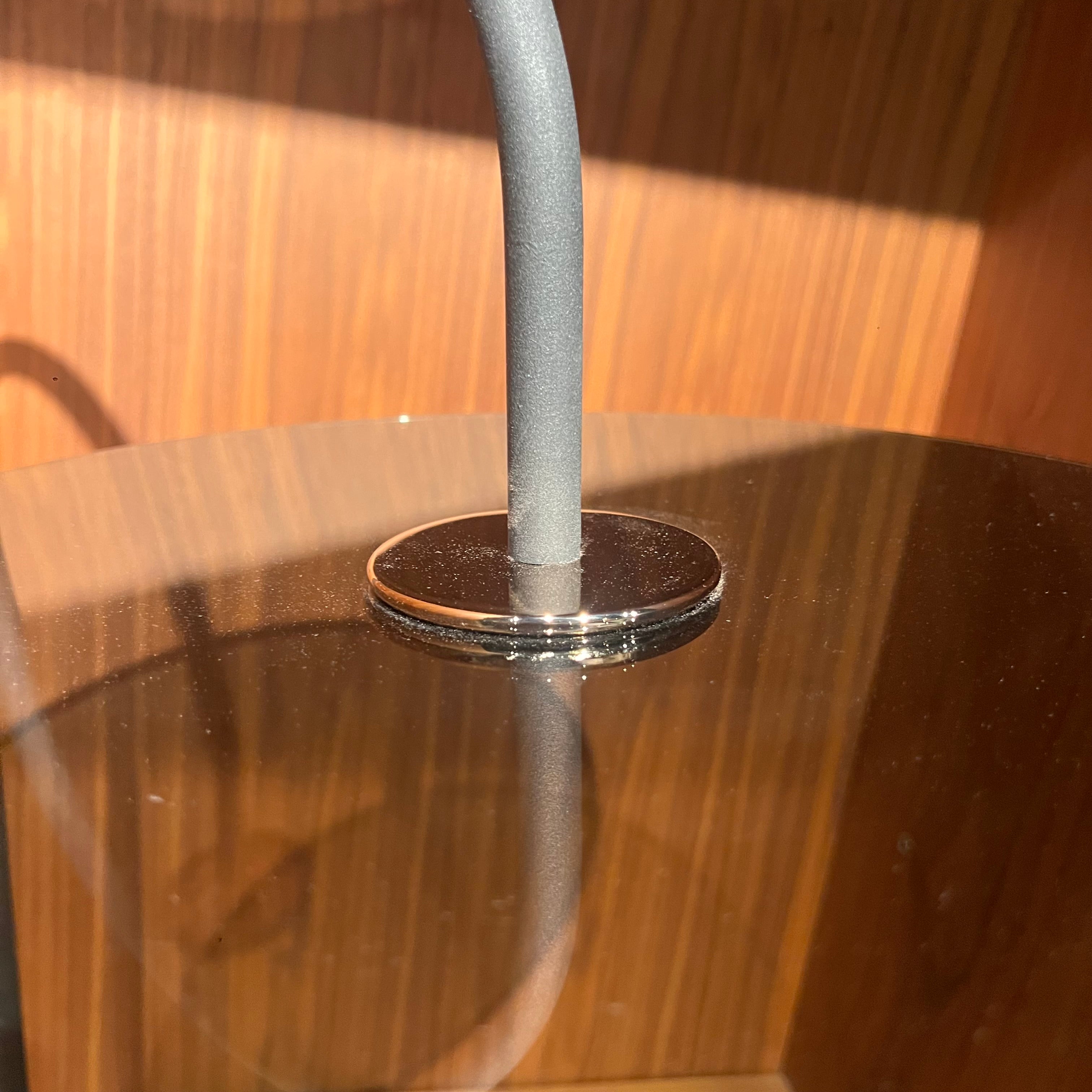 Clear side table display item by Nakheel featuring a sleek glass surface and minimalist design, ideal for modern interiors.