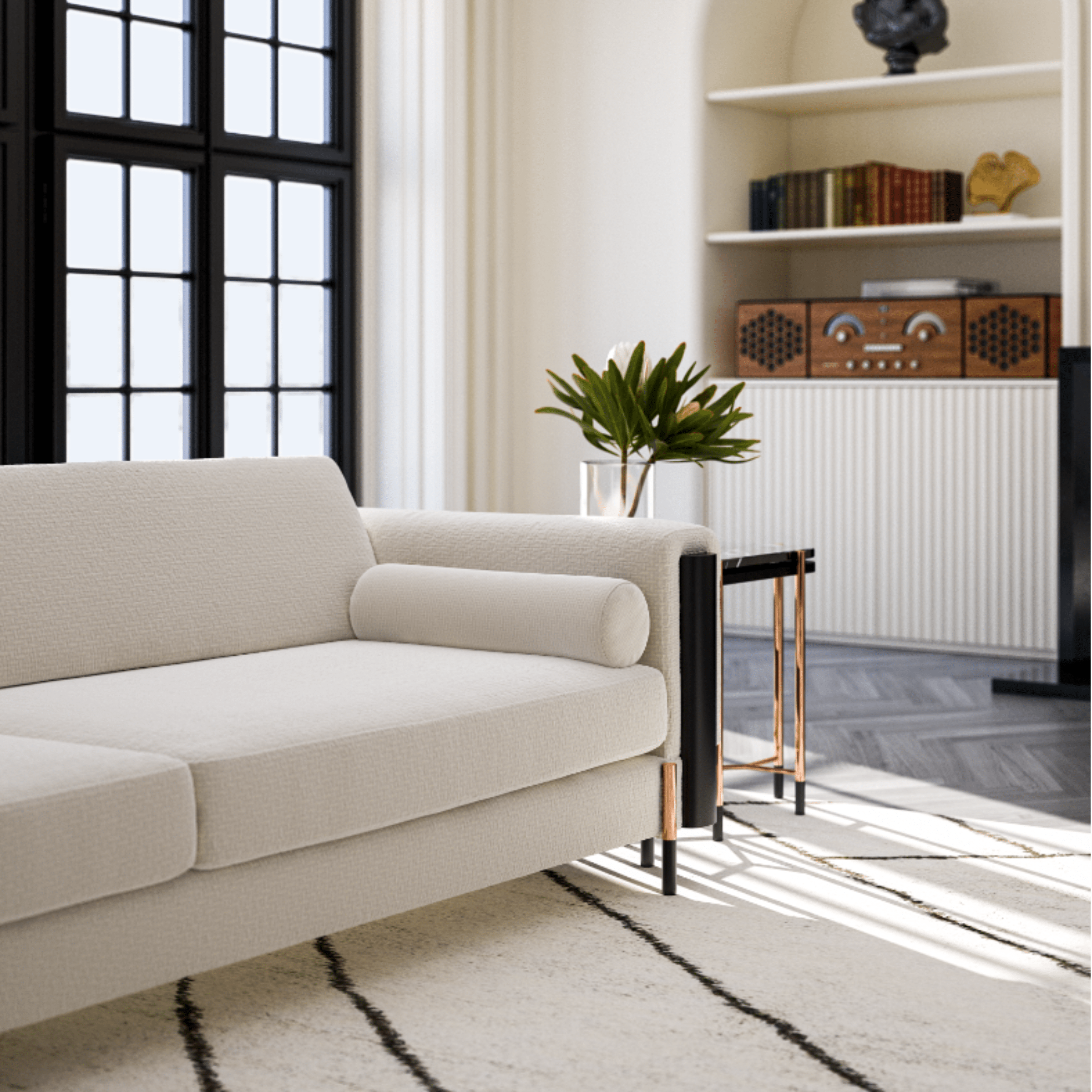 Display image of the Dali 4 Seater Sofa by LODA FURNITURE, featuring a modern design with plush cushions and a sleek frame.