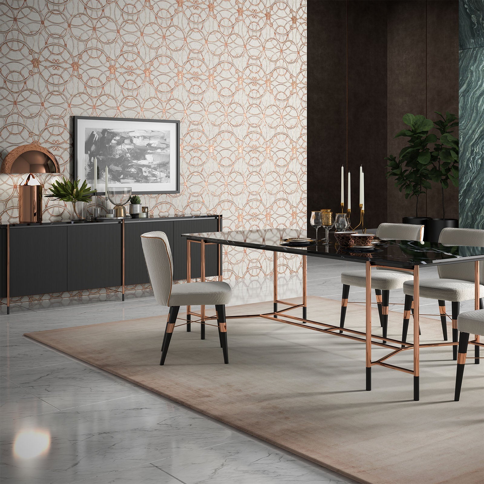 Display image of LODA Furniture Dali Sideboard with MDF top, showcasing modern storage with sleek design and smooth surface.