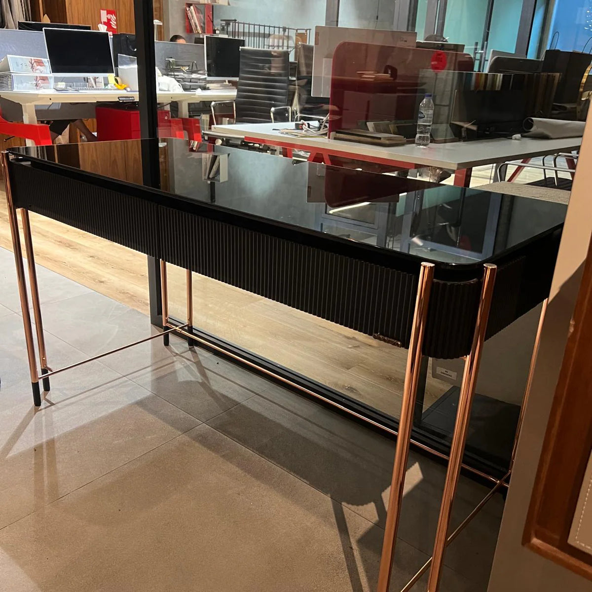 Display item Dali study desk by LODA Furniture, modern wooden desk with clean design and spacious surface for home or office use.