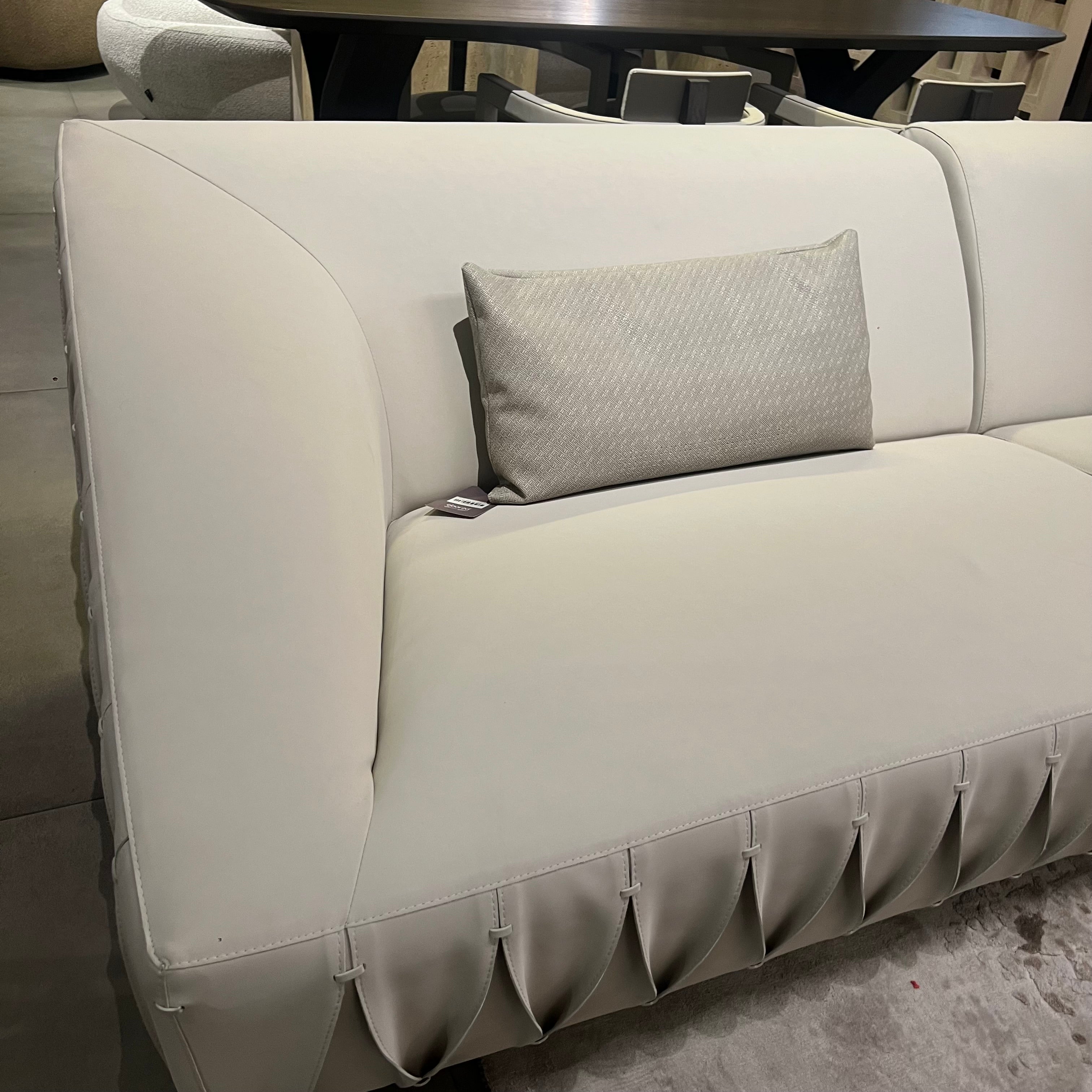 Display Item - Desert Leather Biege Sofa AMBO-S80160-Nakheel -  DISPLAY ITEM - ebarza Furniture UAE | Shop Modern Furniture in Abu Dhabi & Dubai - مفروشات ايبازرا في الامارات | تسوق اثاث عصري وديكورات مميزة في دبي وابوظبي