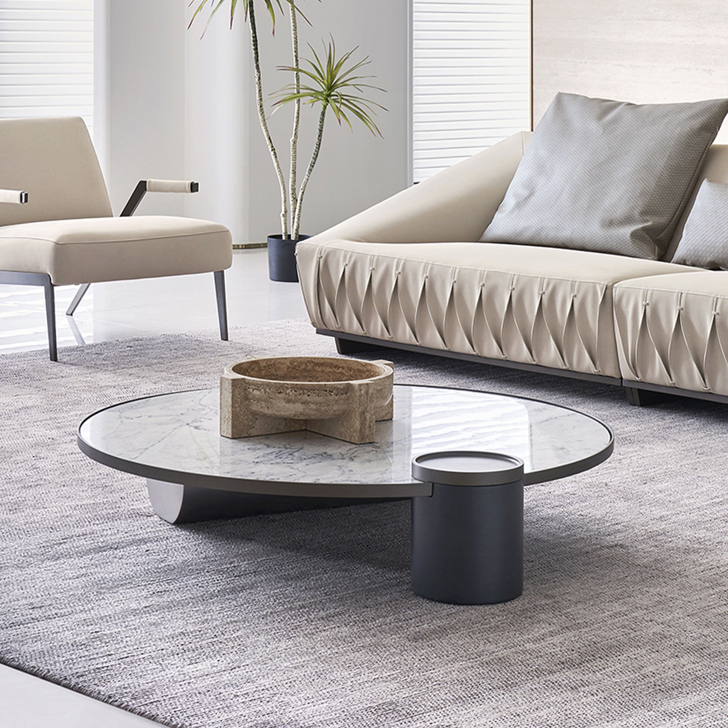 Display Item - Desert Marble Coffee Table BMBO-CJ80241-Nakheel -  DISPLAY ITEM - ebarza Furniture UAE | Shop Modern Furniture in Abu Dhabi & Dubai - مفروشات ايبازرا في الامارات | تسوق اثاث عصري وديكورات مميزة في دبي وابوظبي