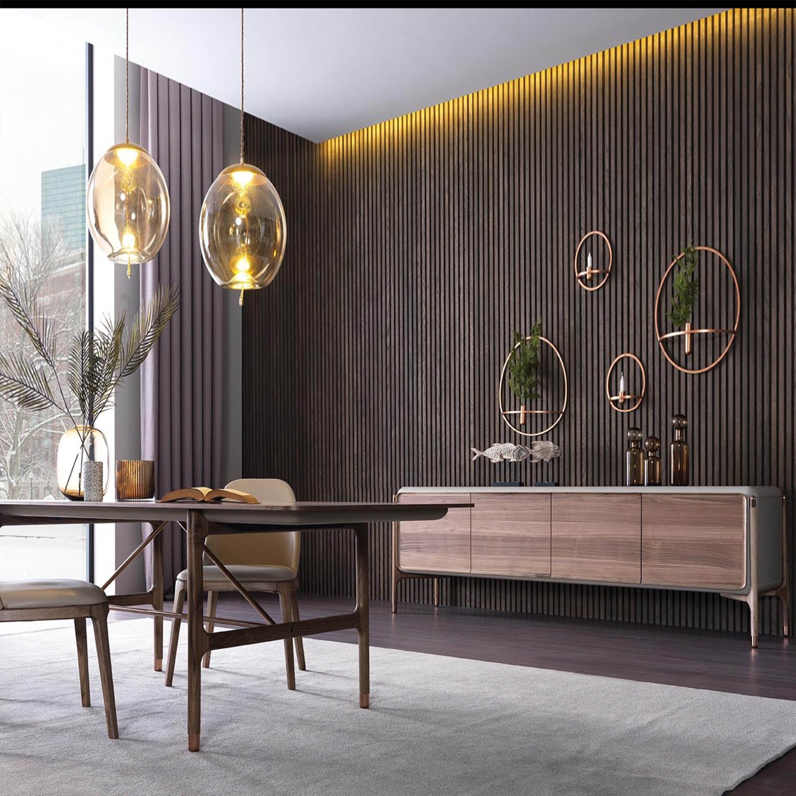 HOMAGE KOLTUK Diamond0011YAS side-board display item with sleek modern design and diamond-shaped accents in a stylish setting.