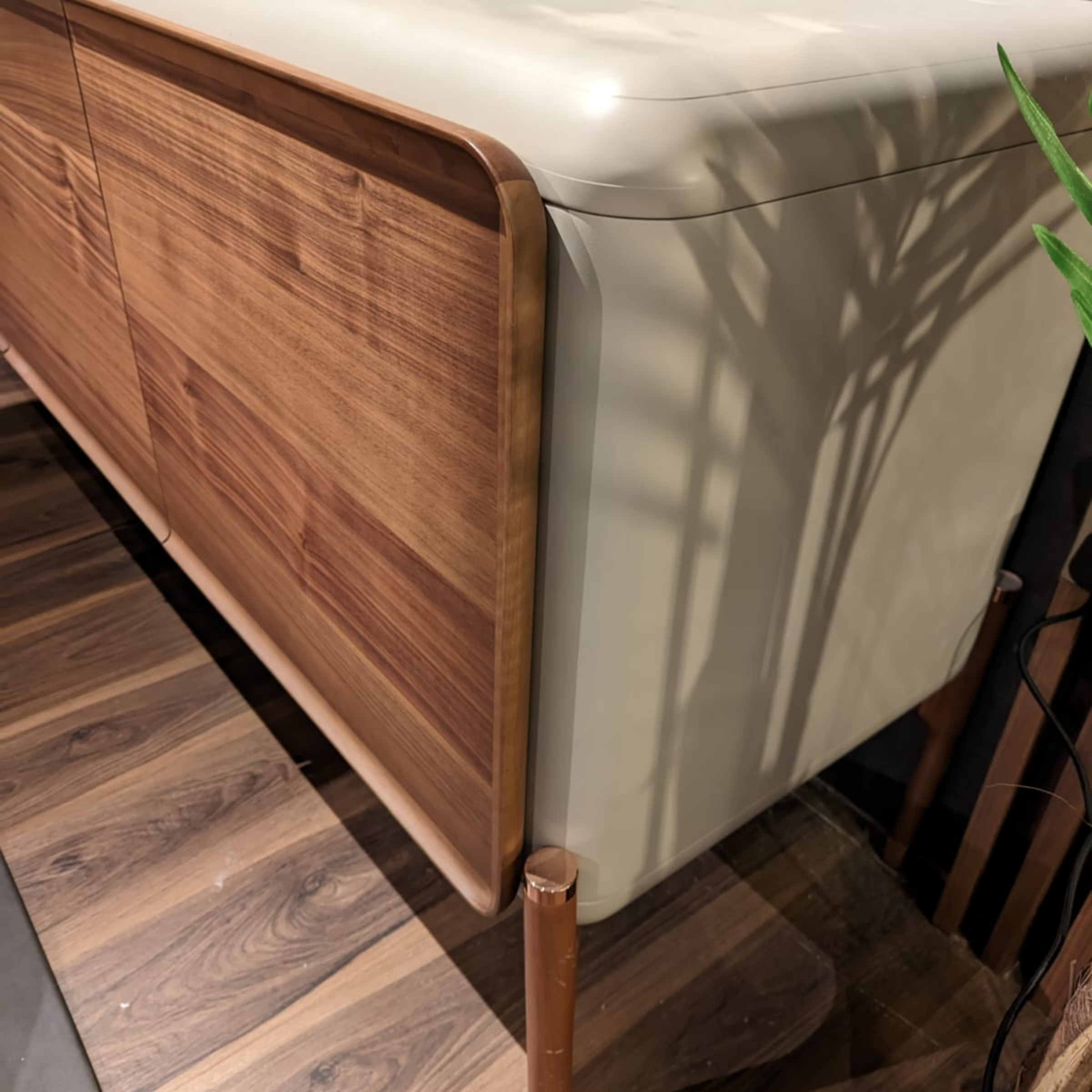 Display image of a Diamond Side-board by HOMAGE KOLTUK, showcasing its modern design and sleek diamond-patterned surface.