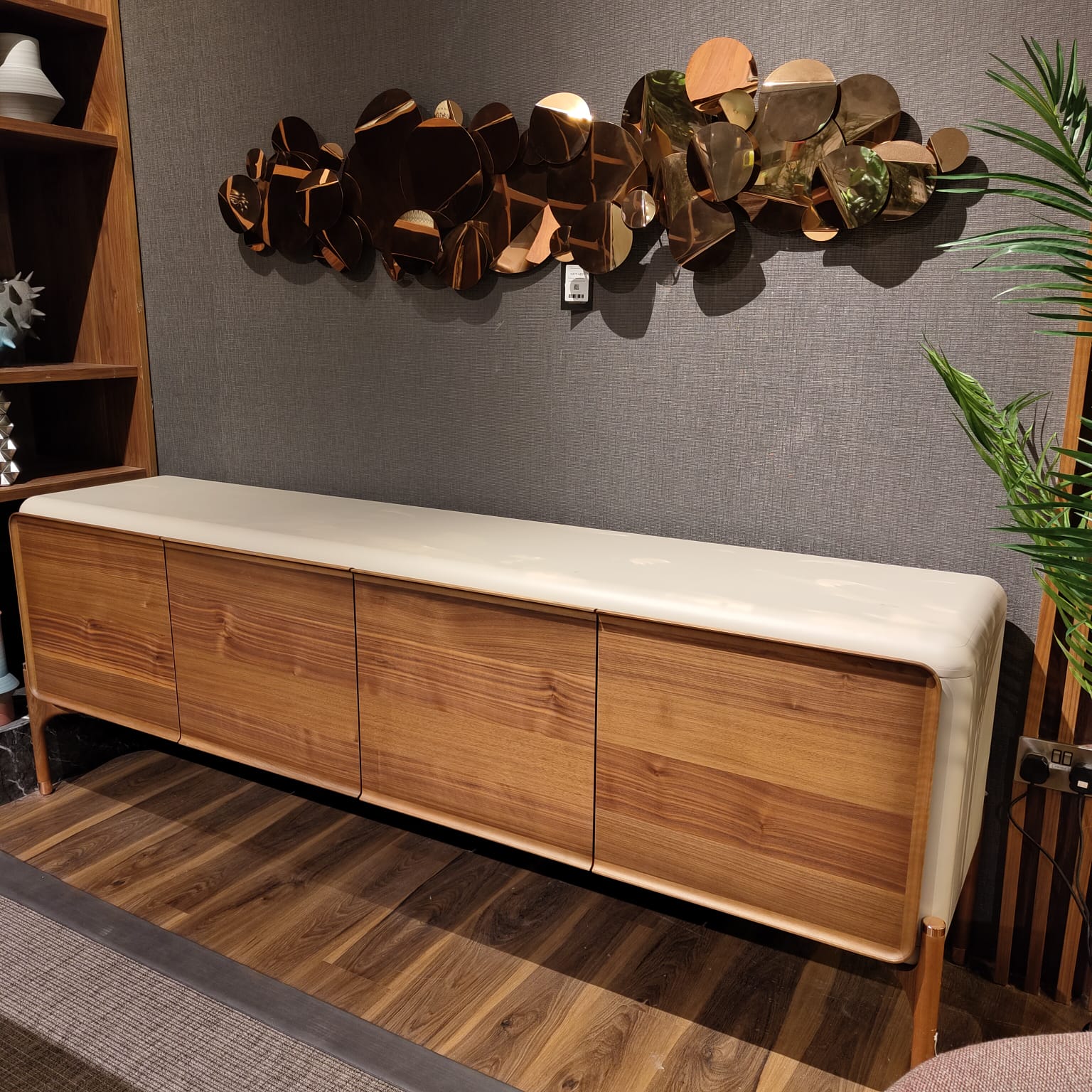 Homage Koltuk Diamond Side-board, modern display item with sleek design and diamond-patterned surface, perfect for stylish storage.