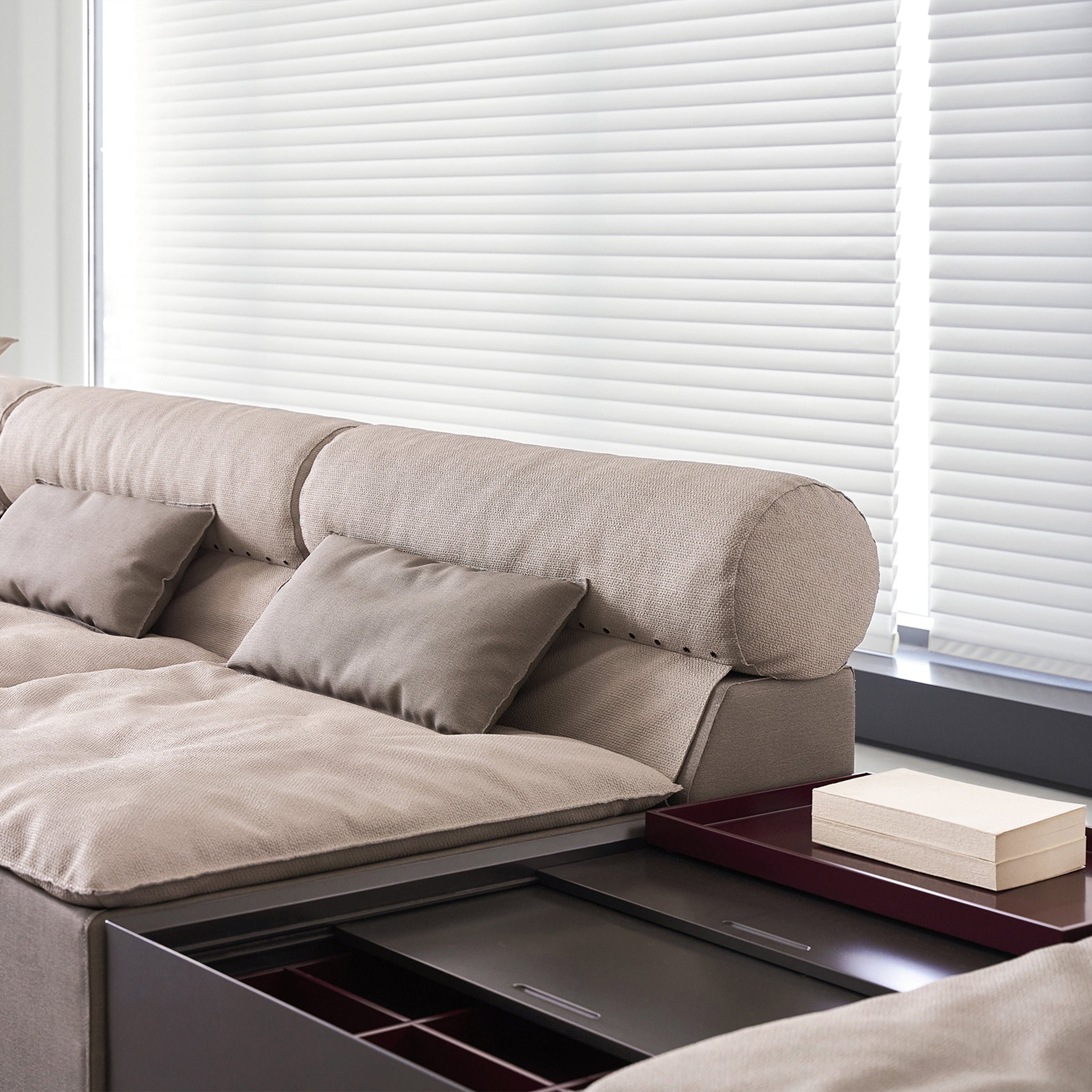 ebarza Corner Sofa AMBO- S80197 -  Sofas - ebarza Furniture UAE | Shop Modern Furniture in Abu Dhabi & Dubai - مفروشات ايبازرا في الامارات | تسوق اثاث عصري وديكورات مميزة في دبي وابوظبي